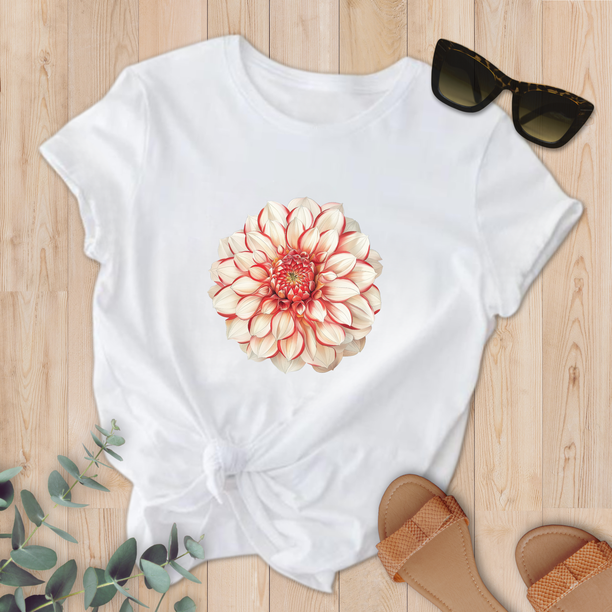 T-shirt Dahlia blanc