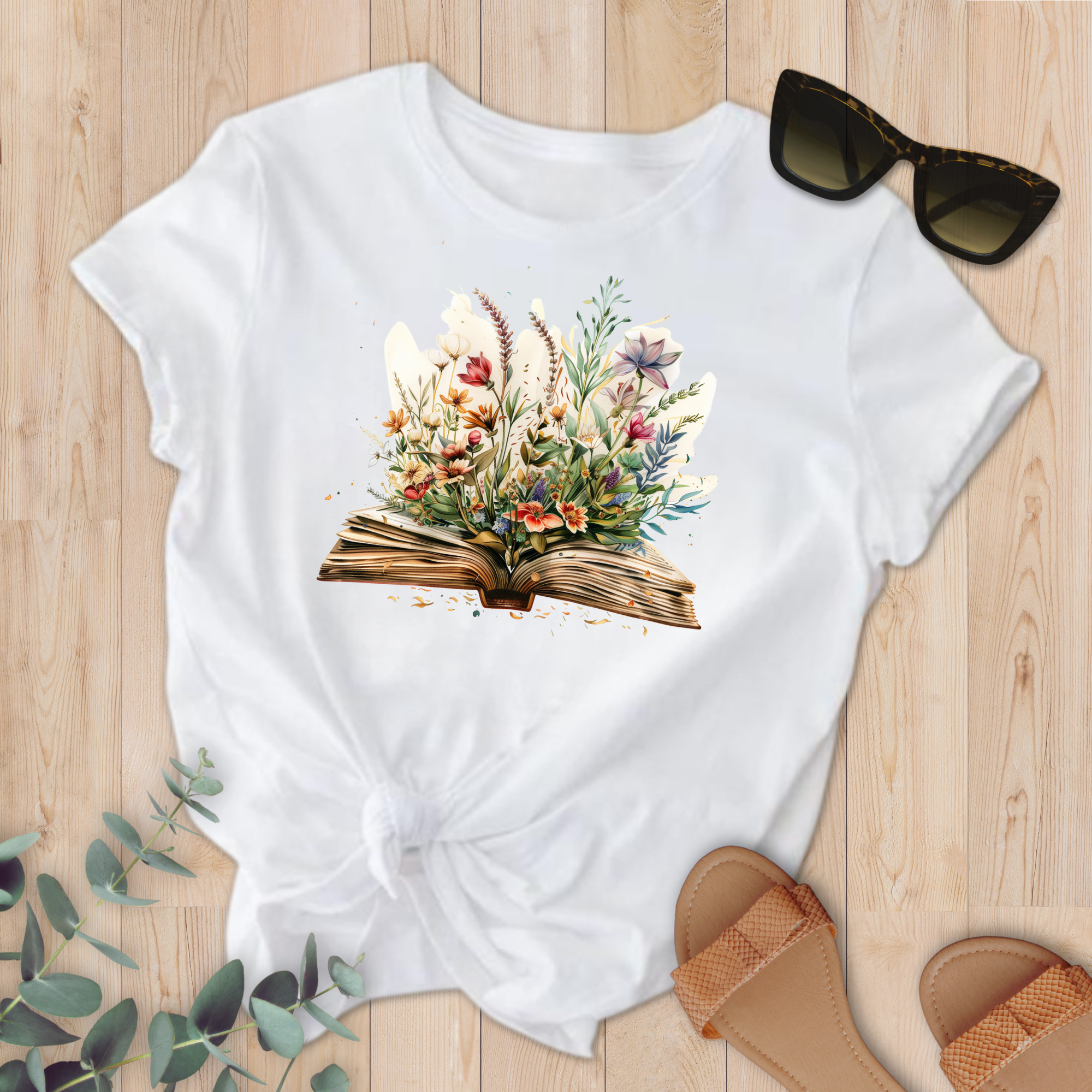 T-shirt Livre fleuri