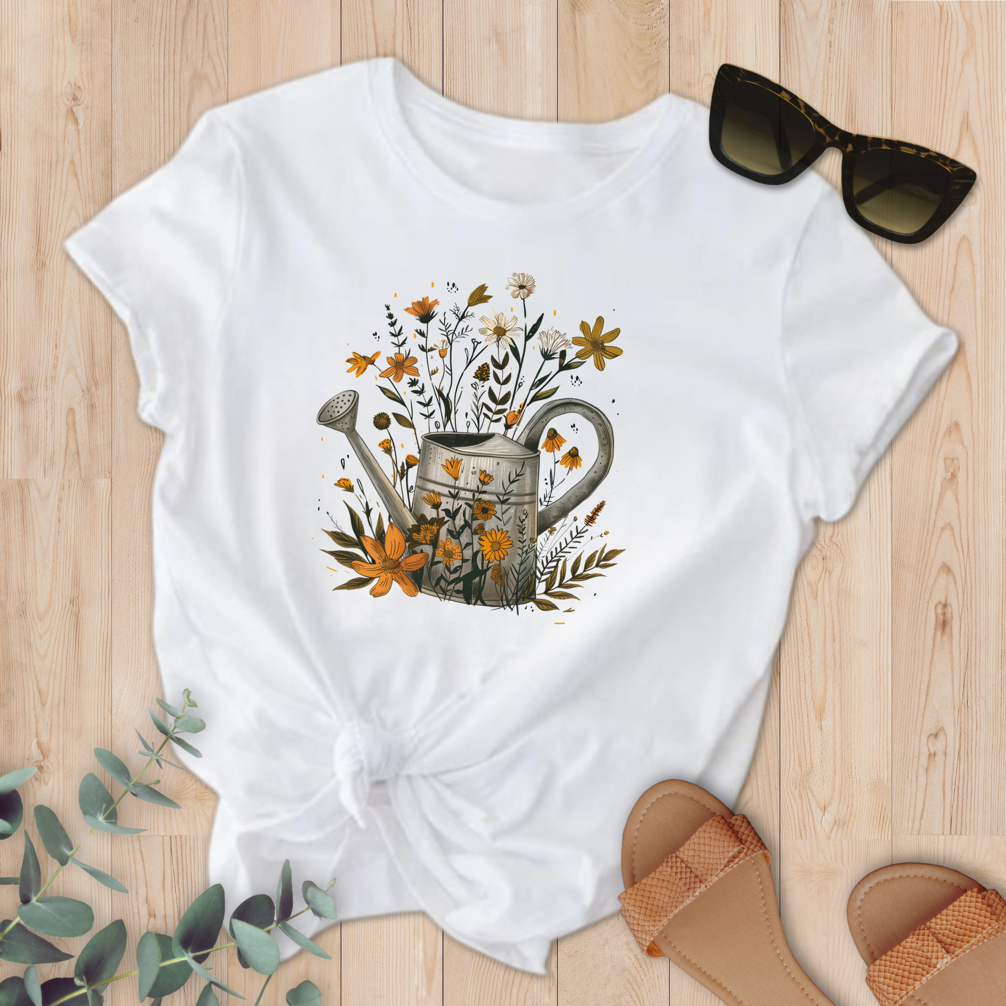 T-shirt Arrosoir fleurs sauvages