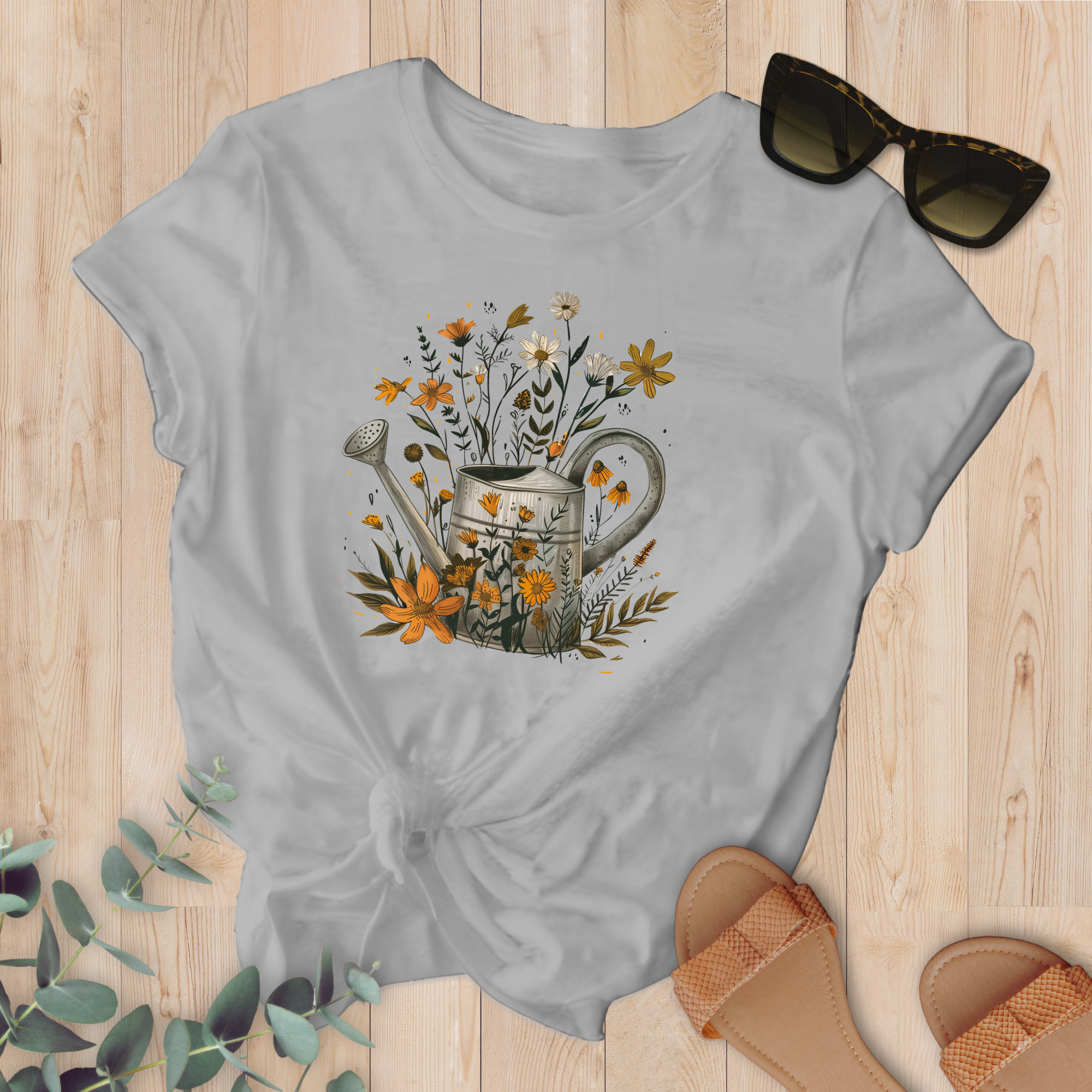 T-shirt Arrosoir fleurs sauvages