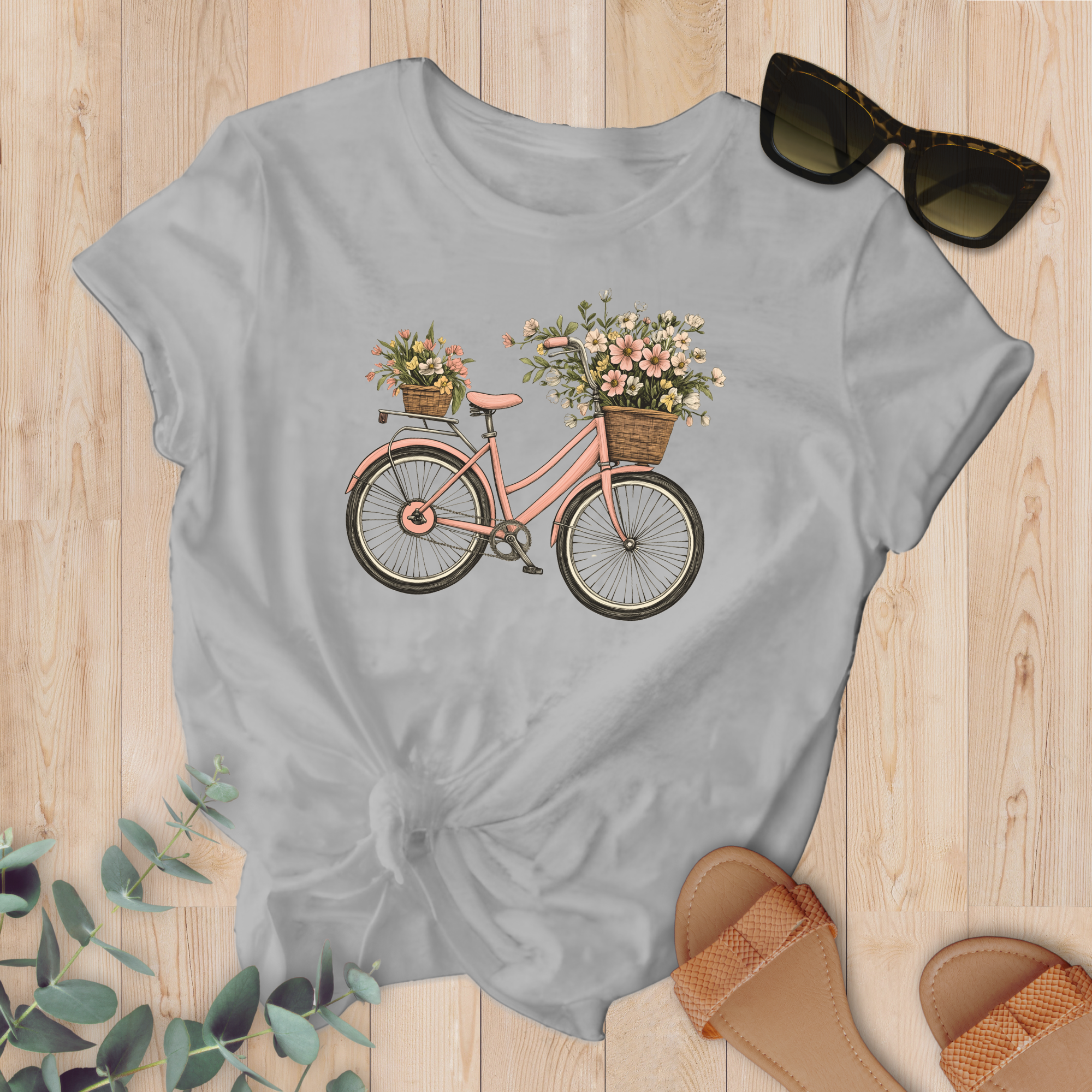 T-shirt Bicyclette Fleurie