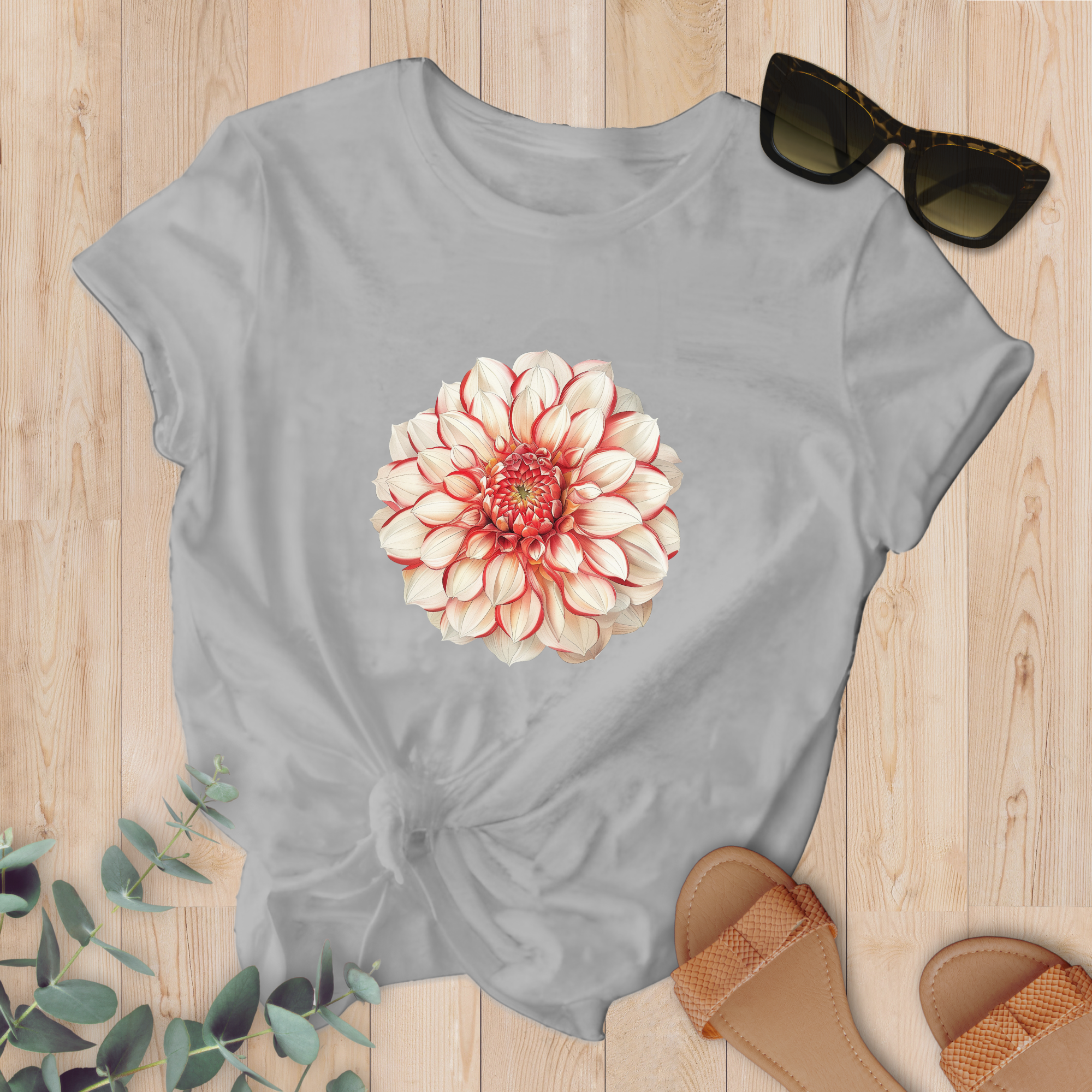 T-shirt Dahlia blanc