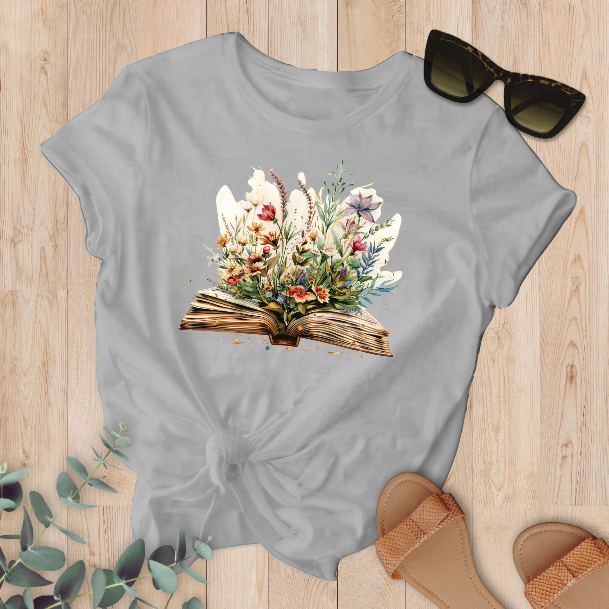 T-shirt Livre fleuri