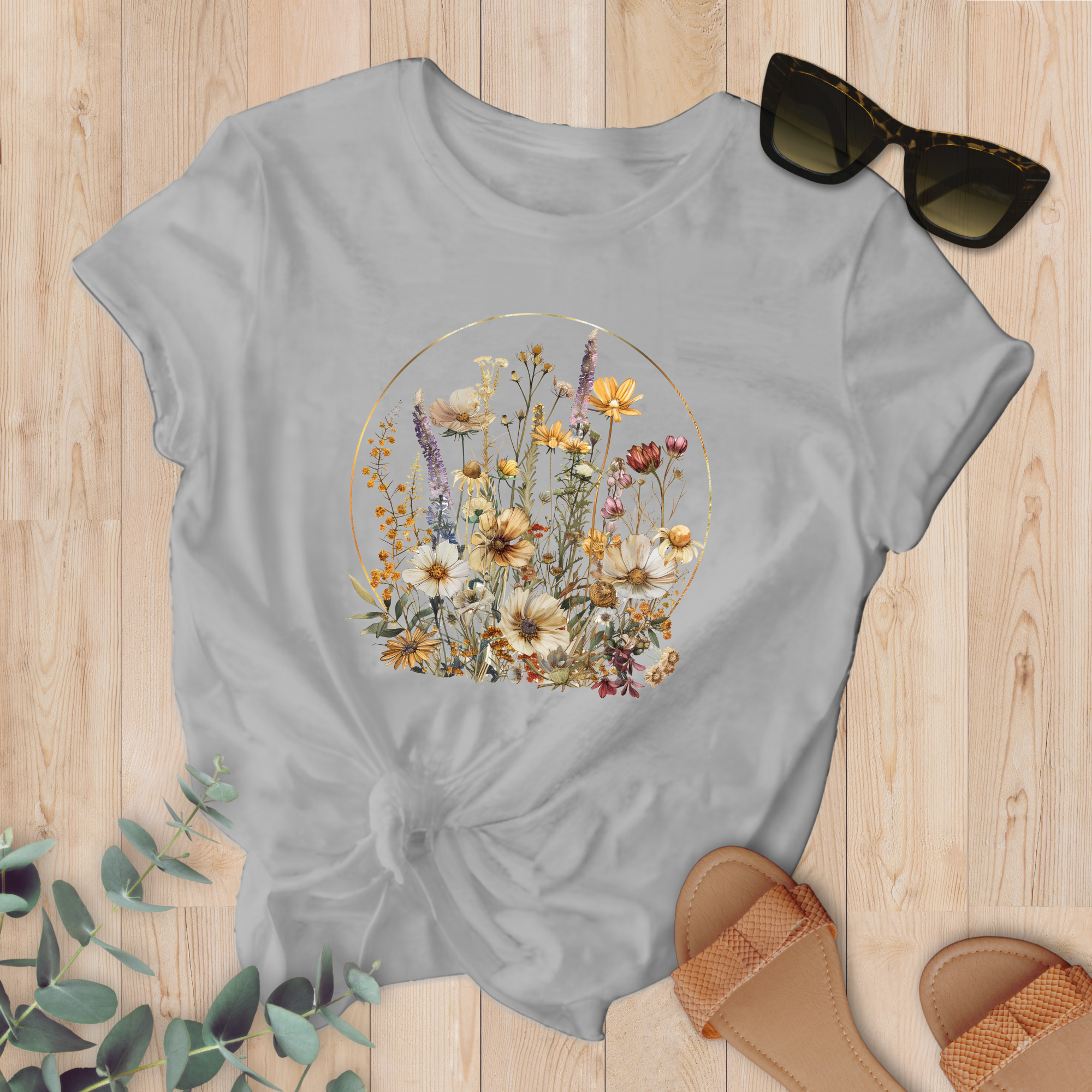 T-shirt Cercle Fleurs sauvages Cottagecore