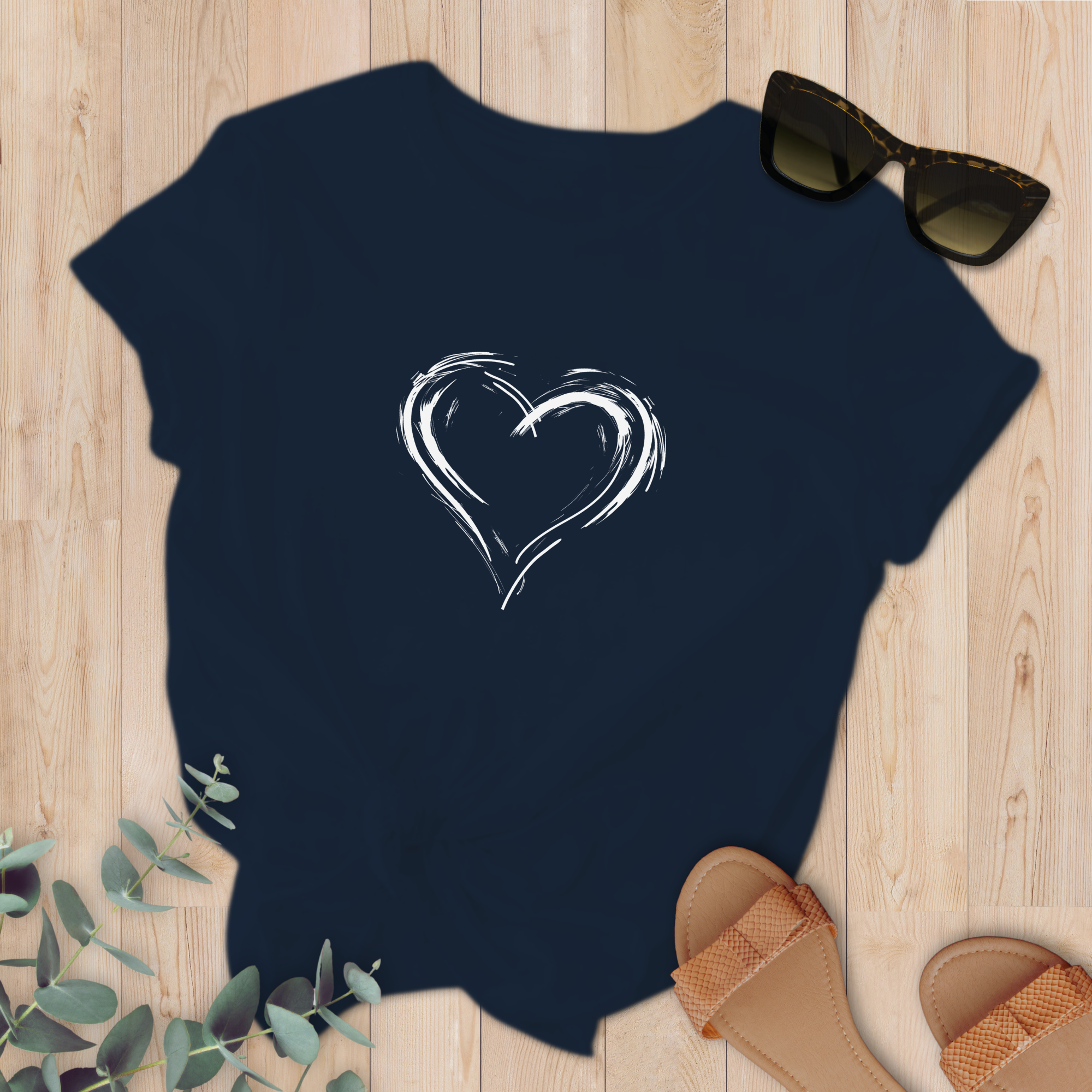 T-shirt Cœur crayonné