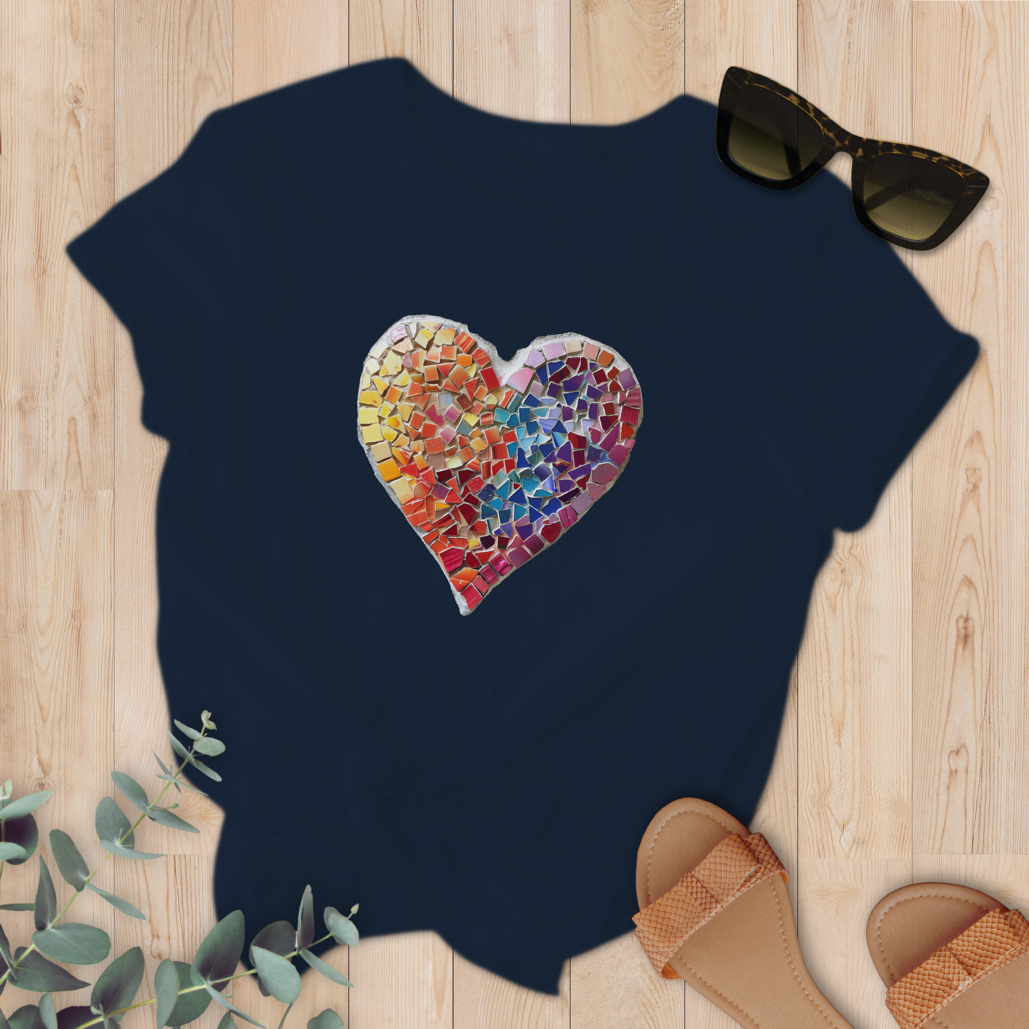 T-shirt Cœur mosaïque