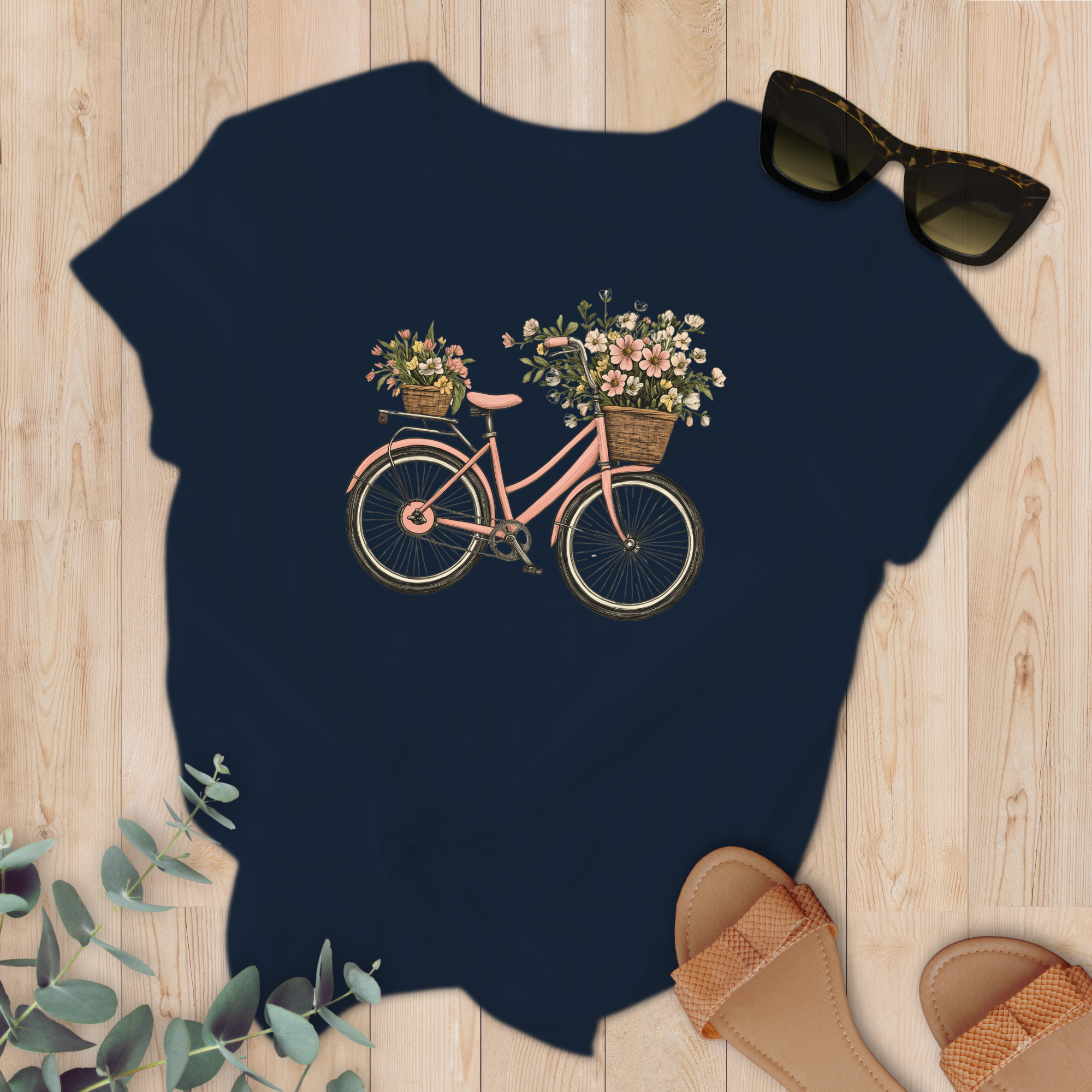 T-shirt Bicyclette Fleurie