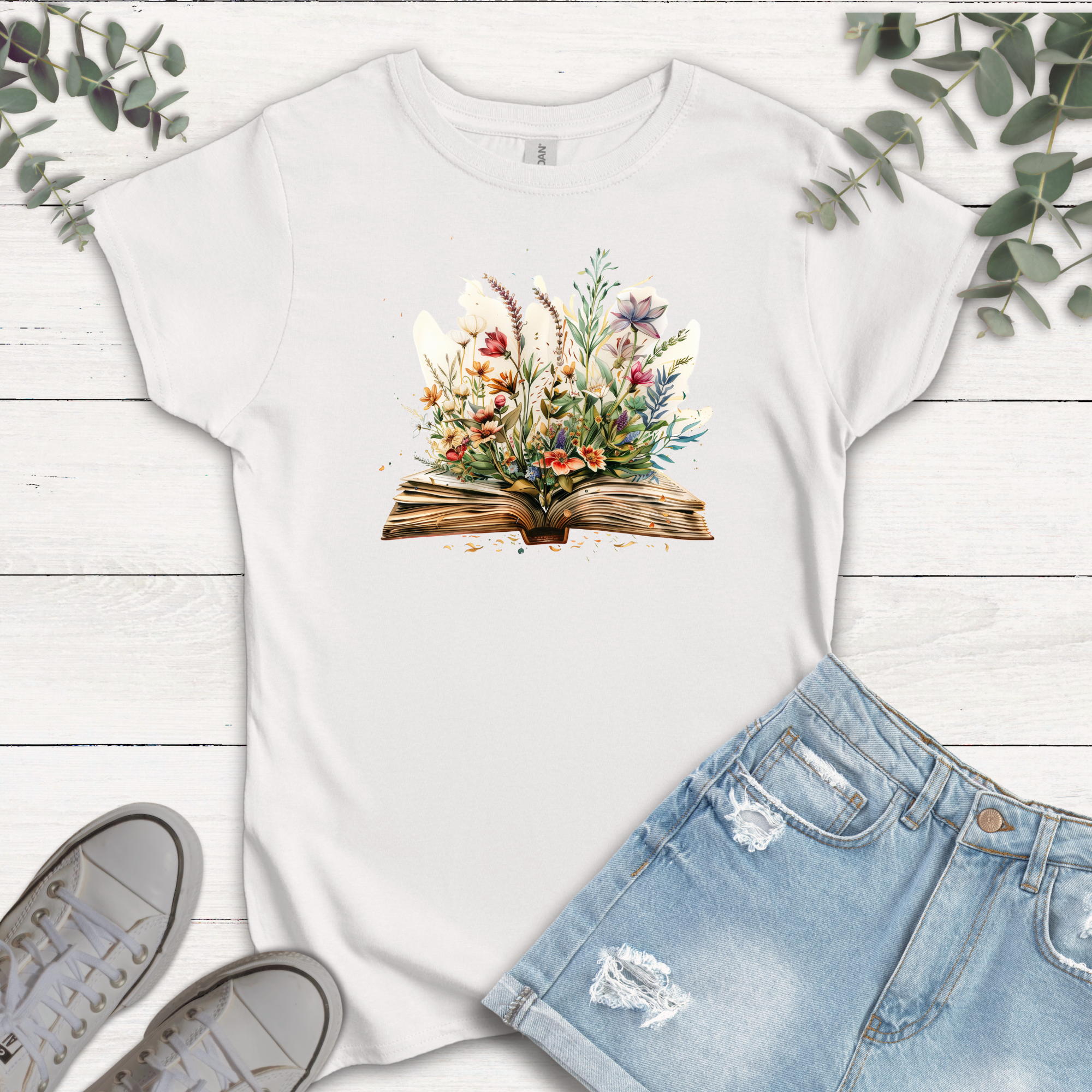 T-shirt Livre fleuri