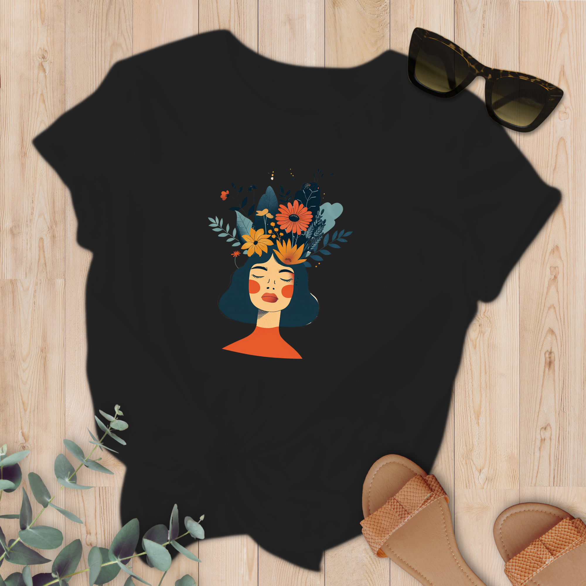 T-shirt Fleurs dans les pensées