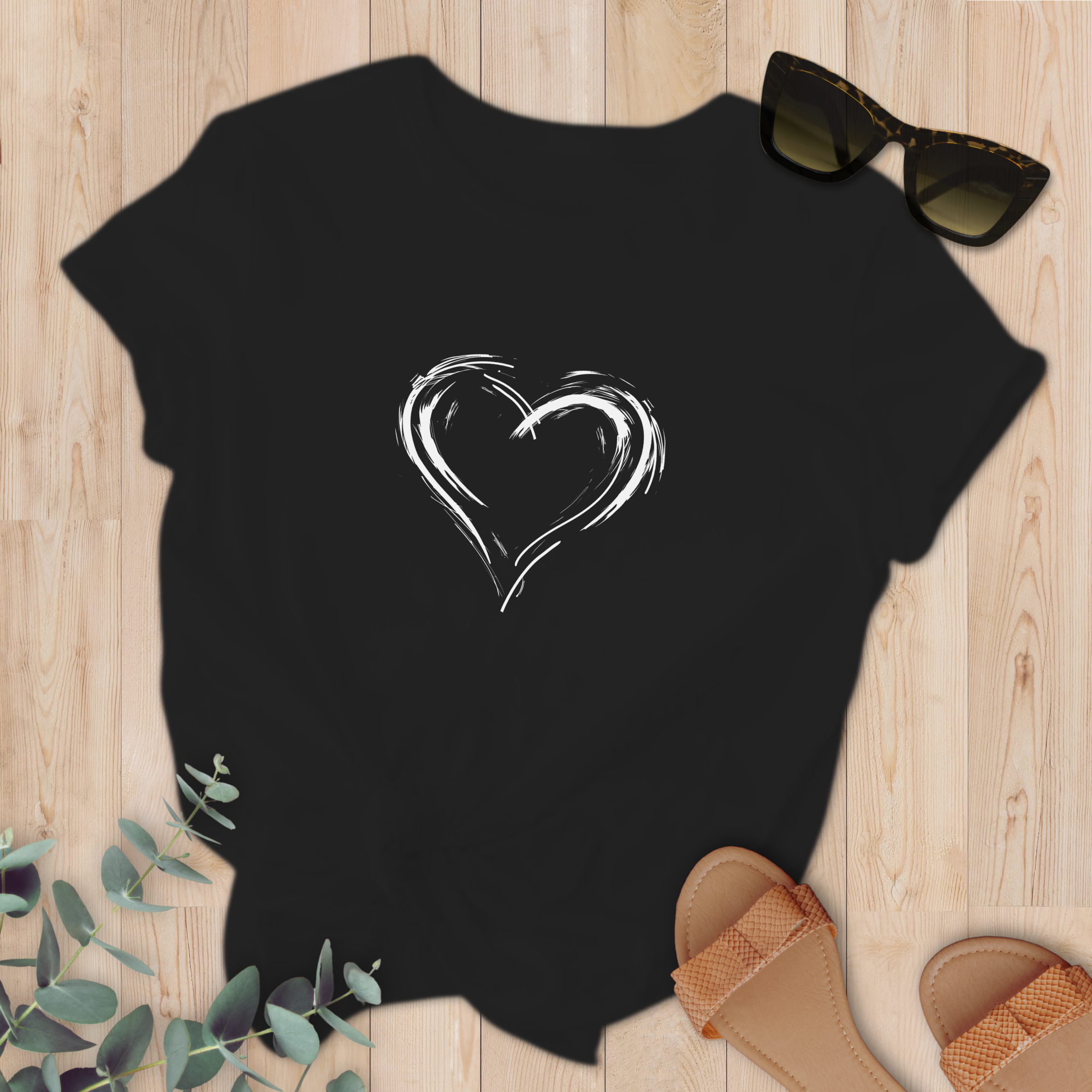 T-shirt Cœur crayonné
