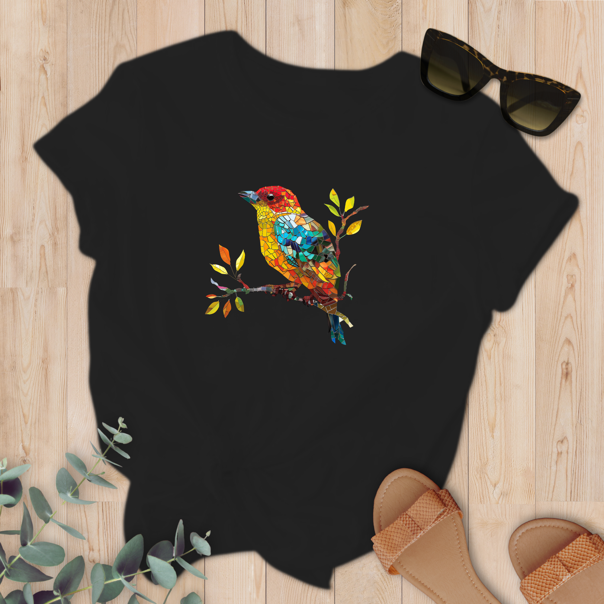 T-shirt Oiseau Mosaïque