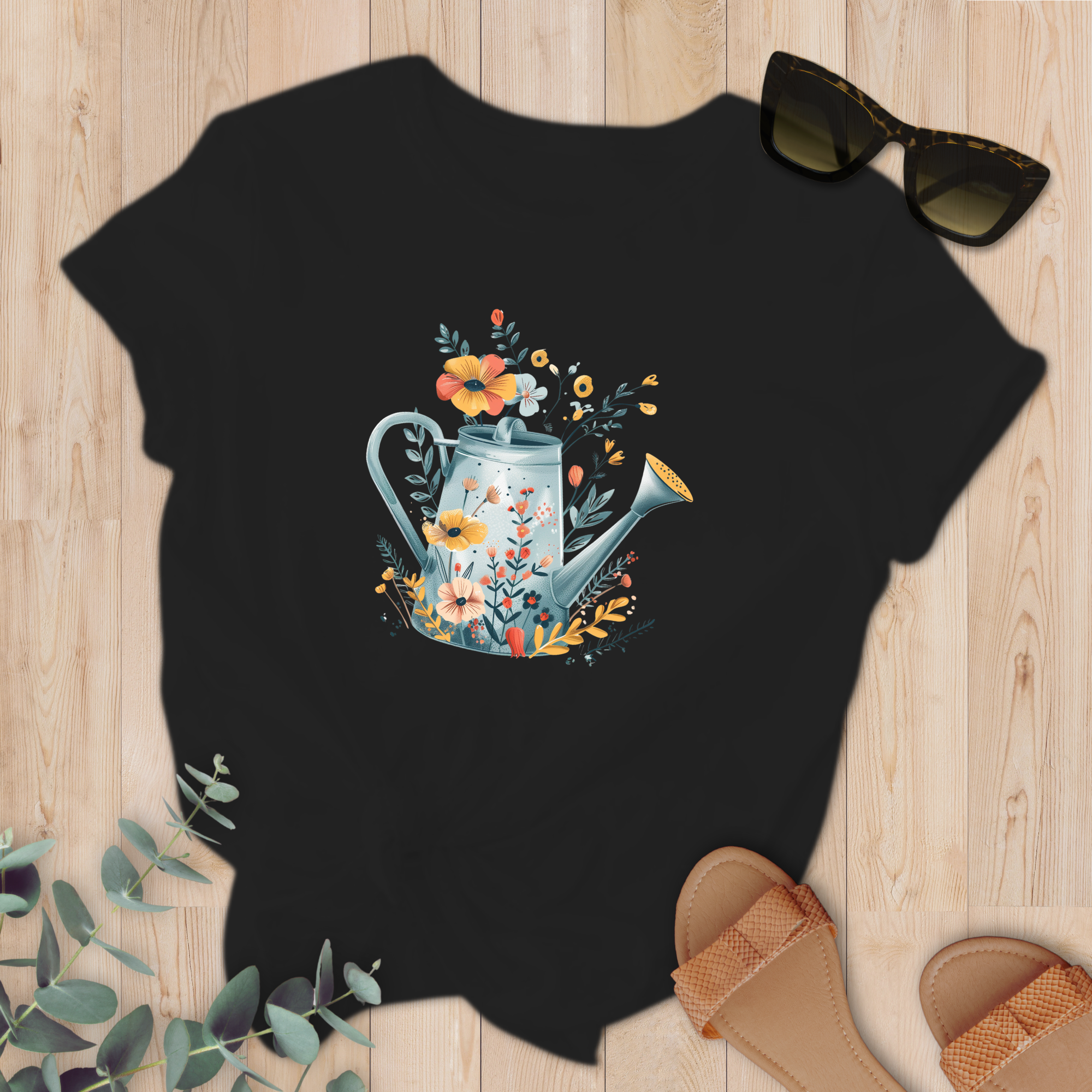 T-shirt Arrosoir fleuri