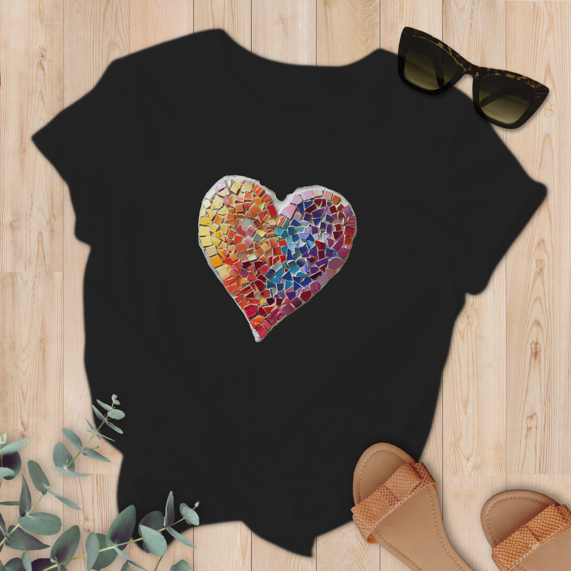 T-shirt Cœur mosaïque