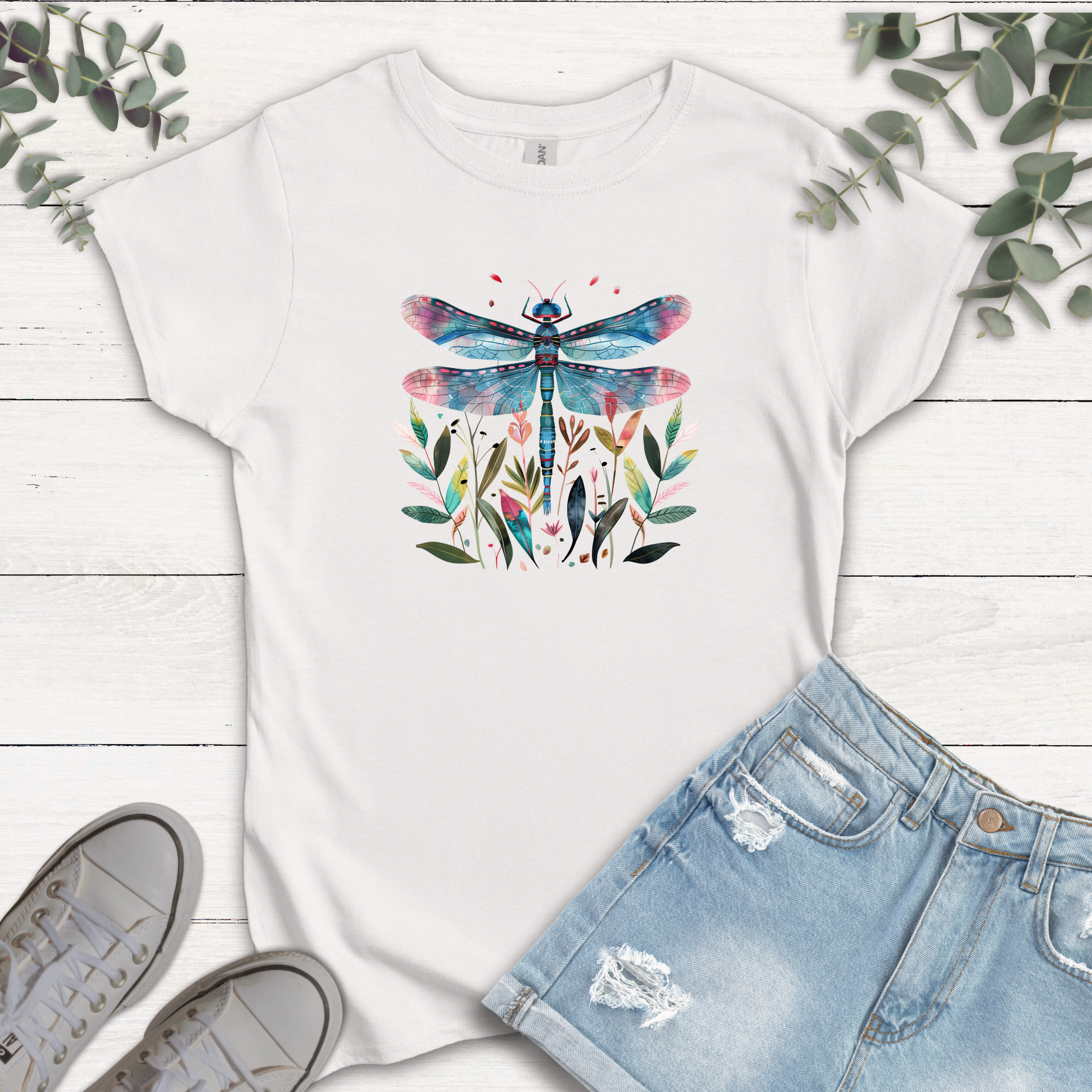 T-shirt Libellule bleue