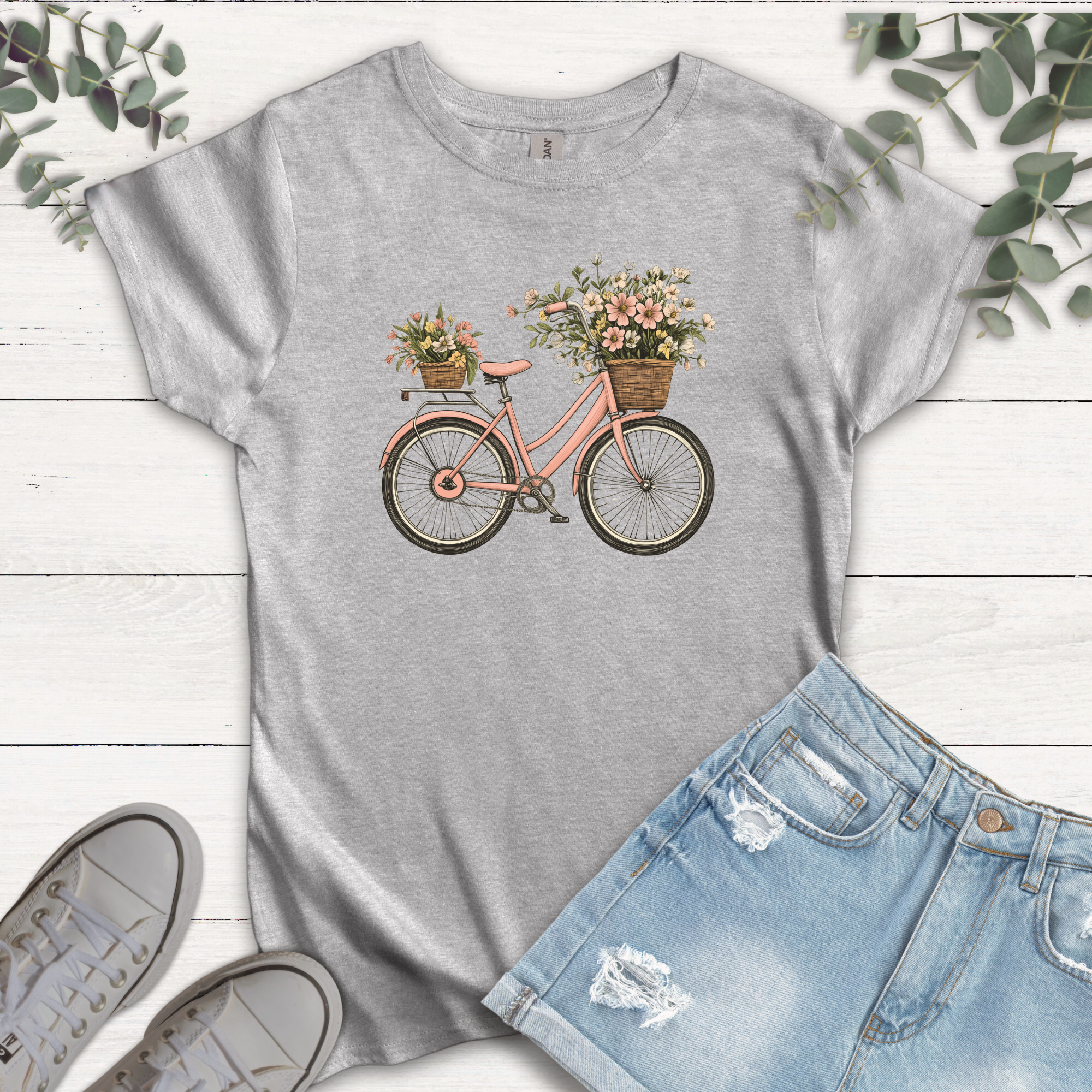 T-shirt Bicyclette Fleurie