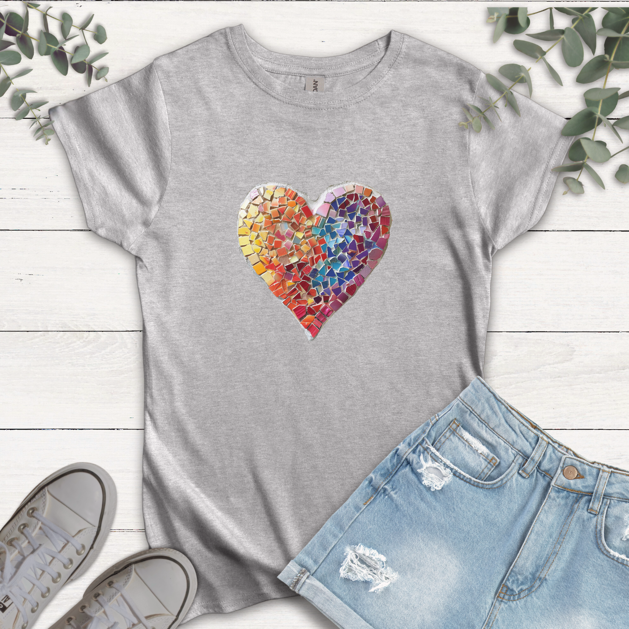 T-shirt Cœur mosaïque