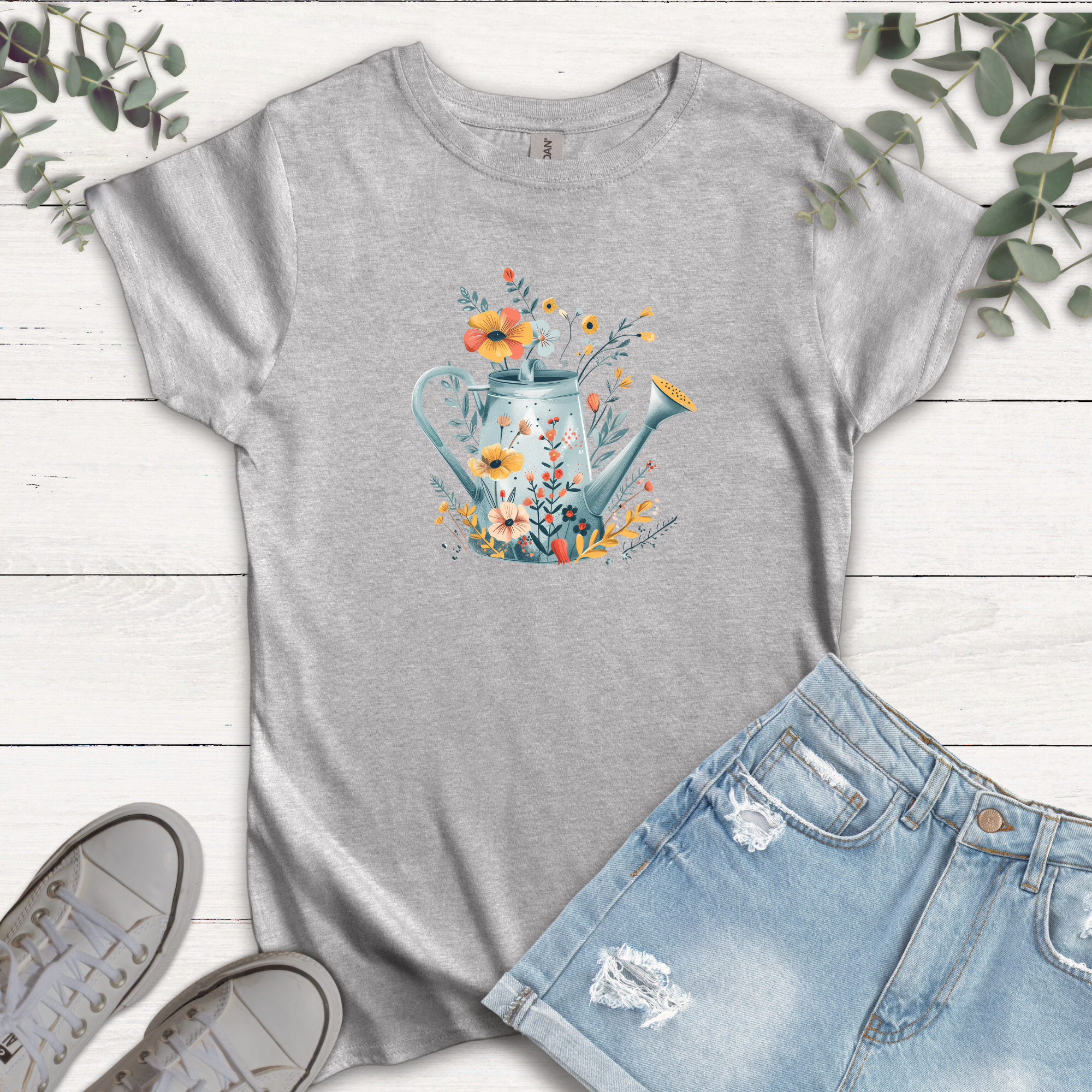 T-shirt Arrosoir fleuri