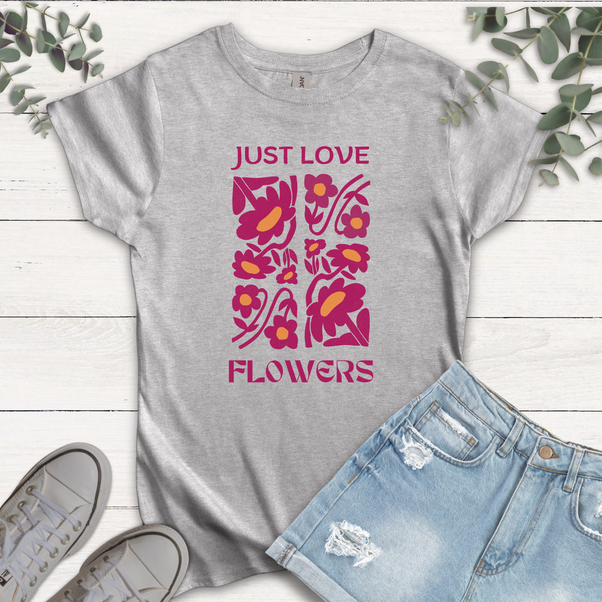 T-shirt Just Love Flowers