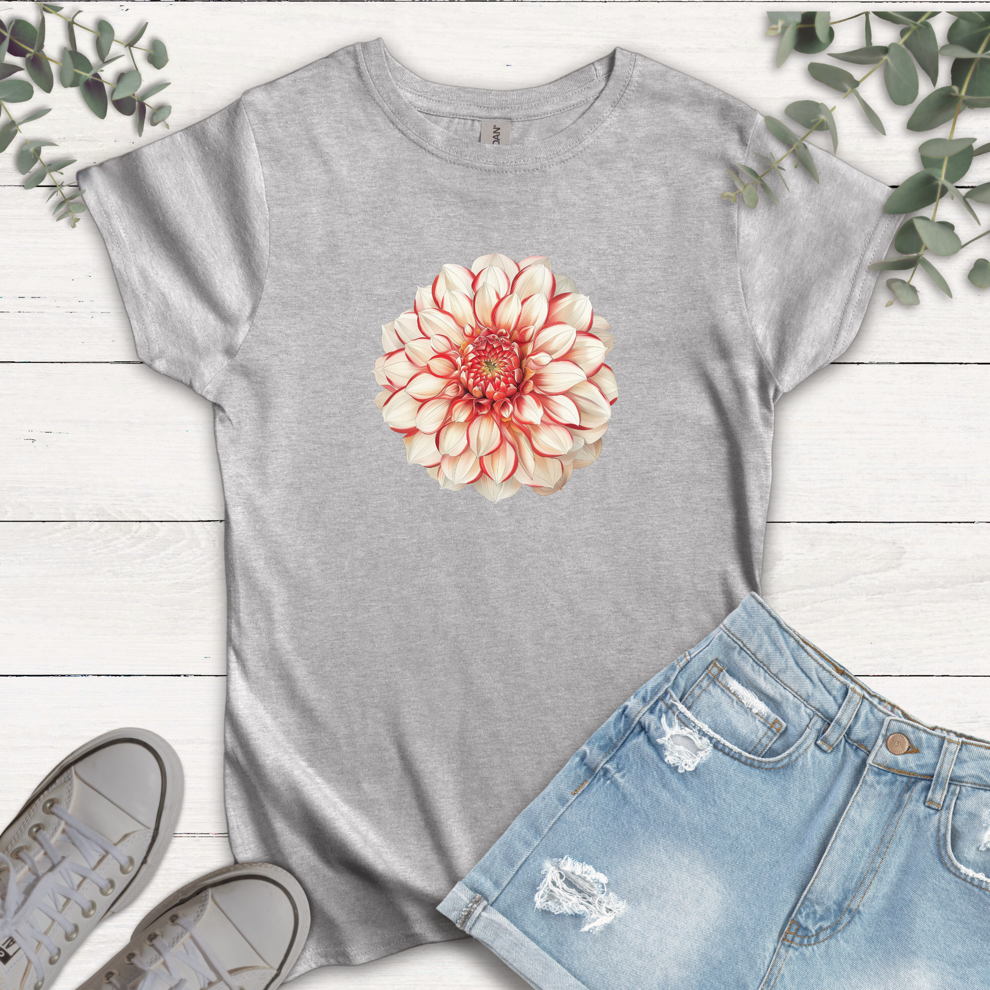 T-shirt Dahlia blanc