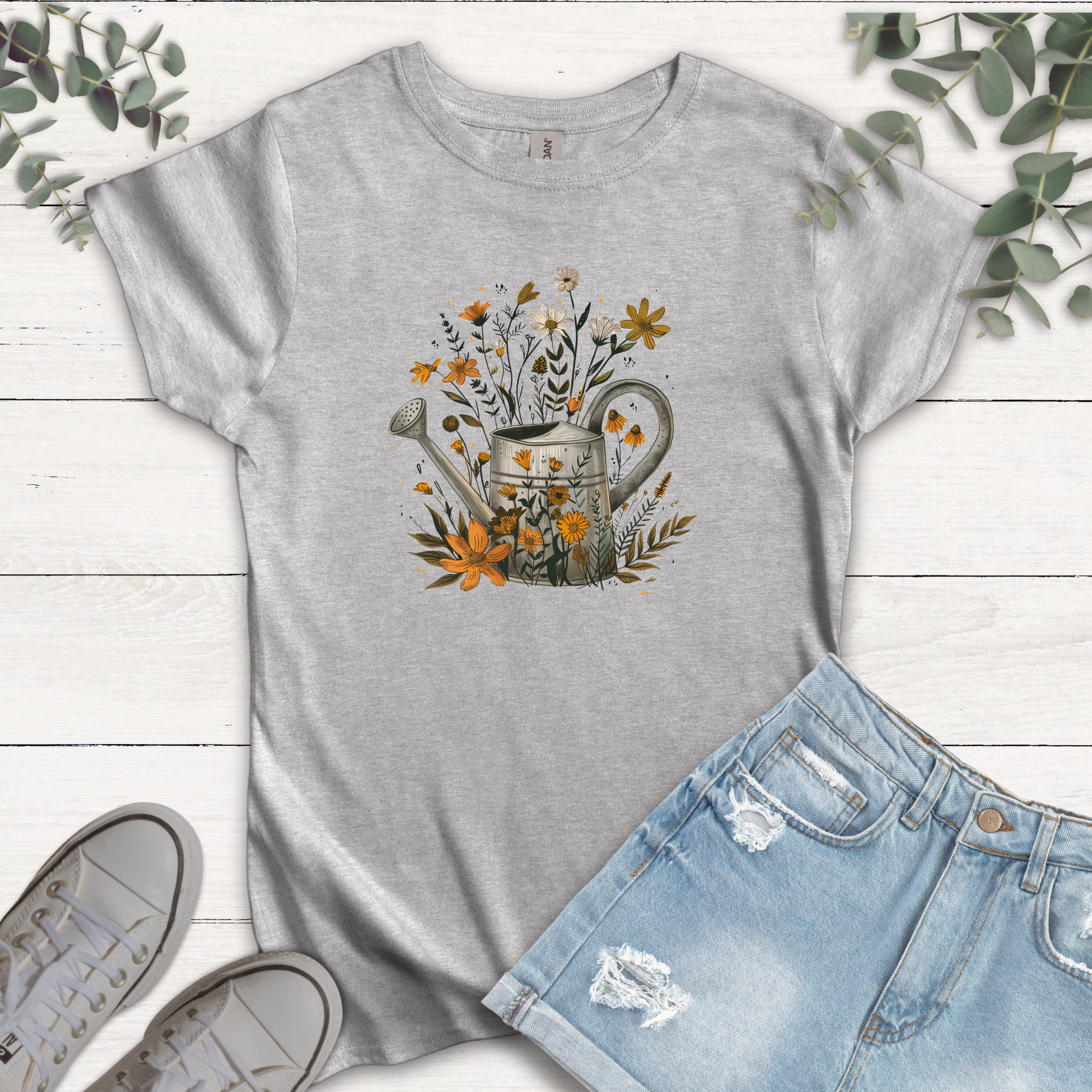 T-shirt Arrosoir fleurs sauvages