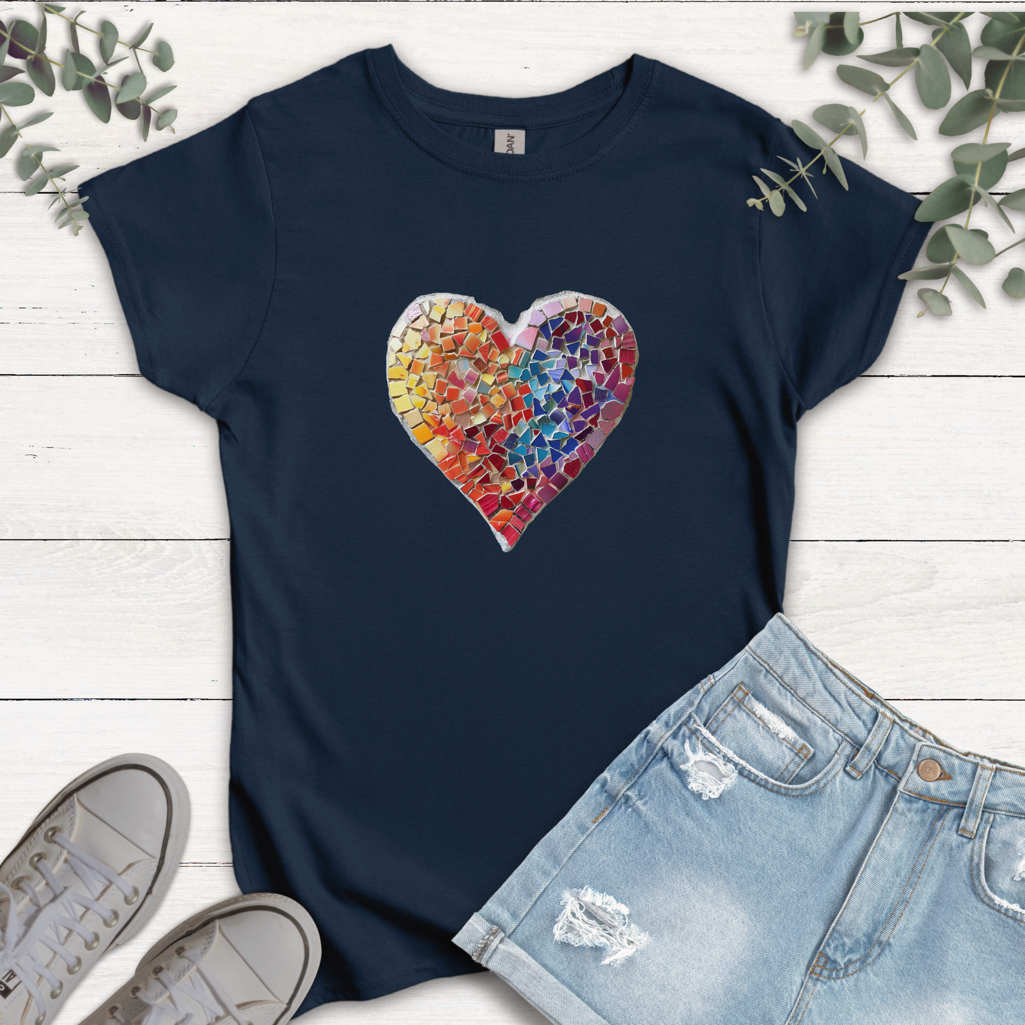 T-shirt Cœur mosaïque