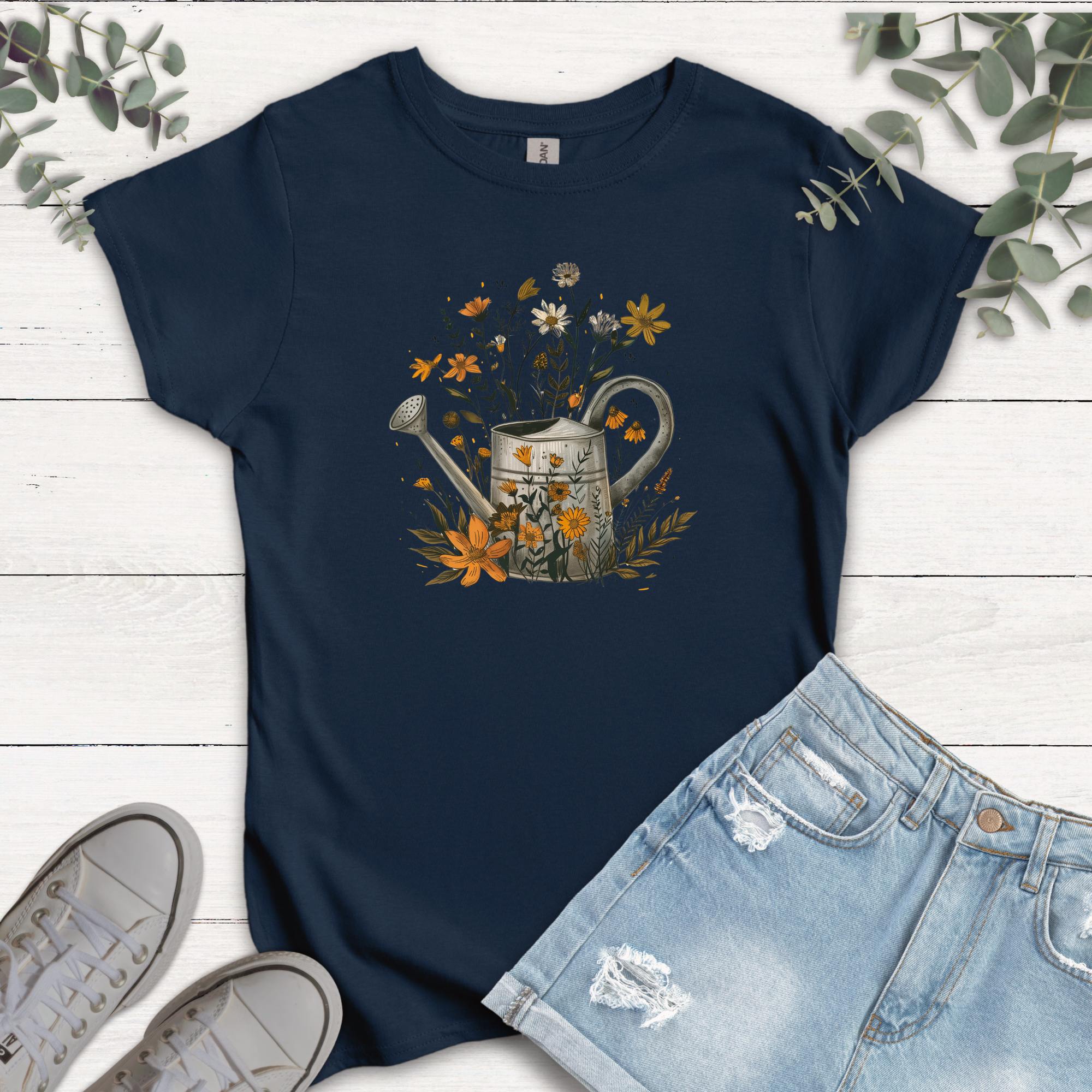 T-shirt Arrosoir fleurs sauvages