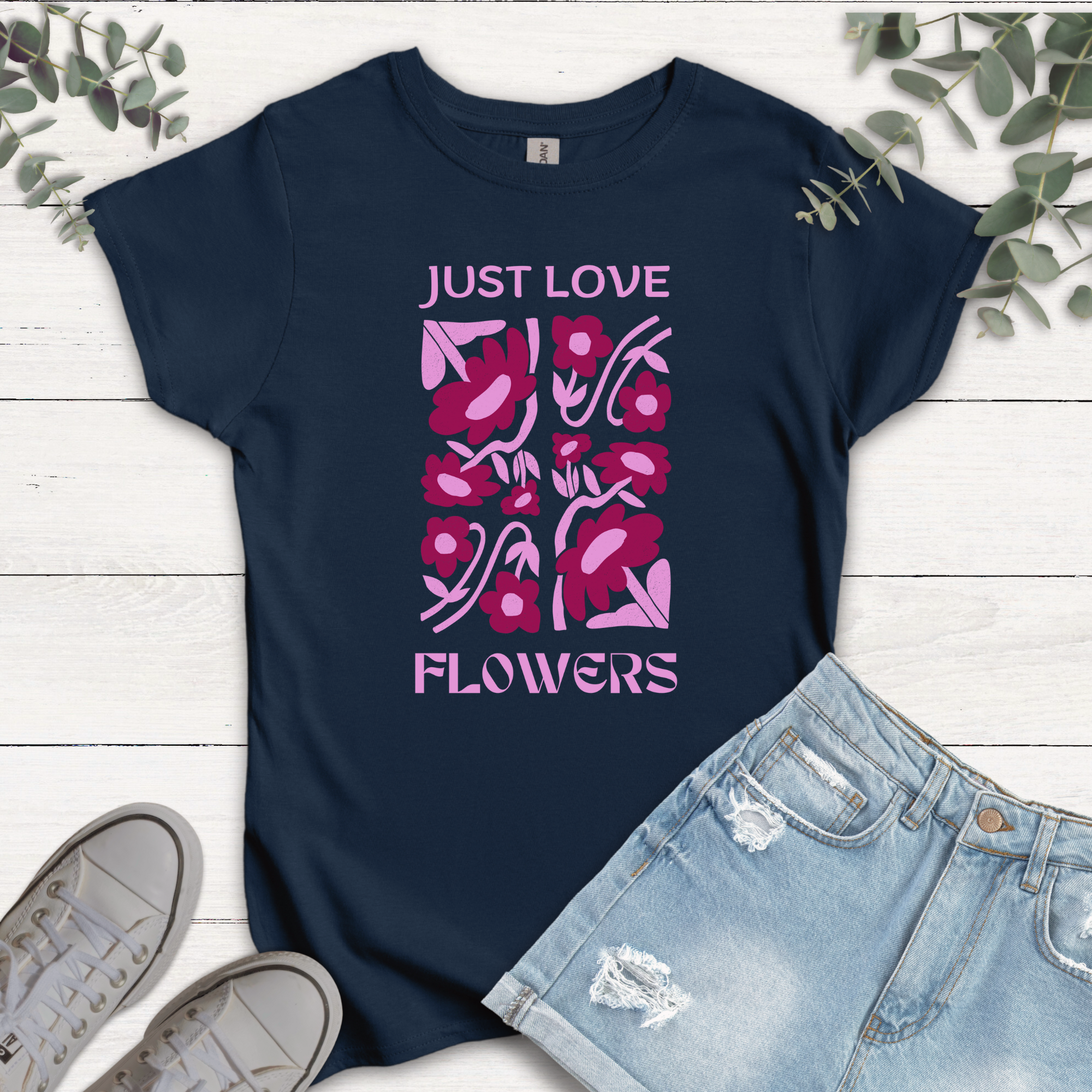 T-shirt Just Love Flowers