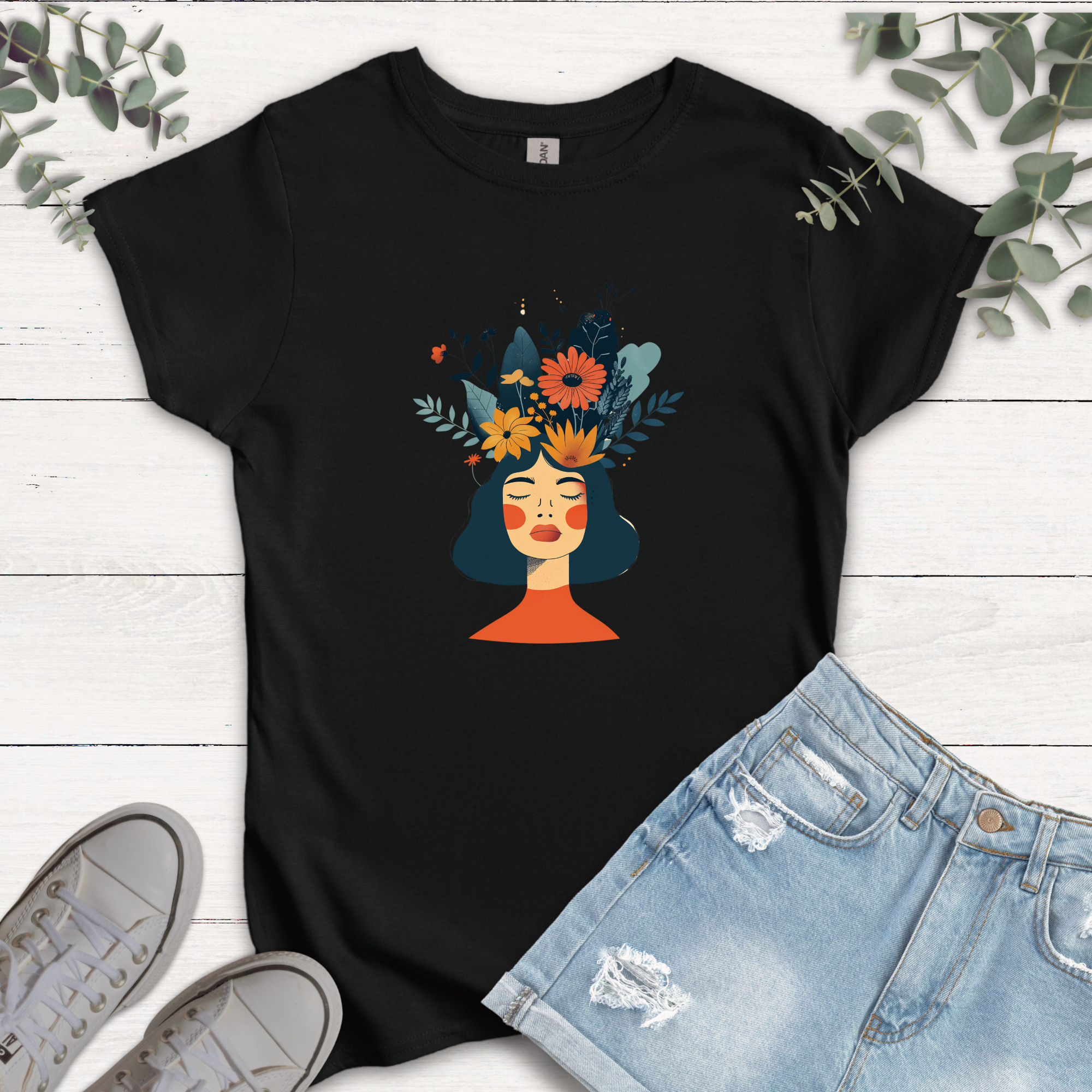 T-shirt Fleurs dans les pensées