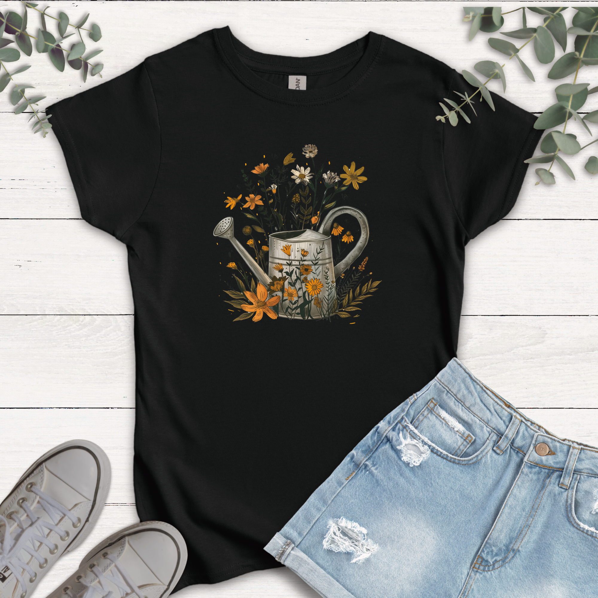 T-shirt Arrosoir fleurs sauvages