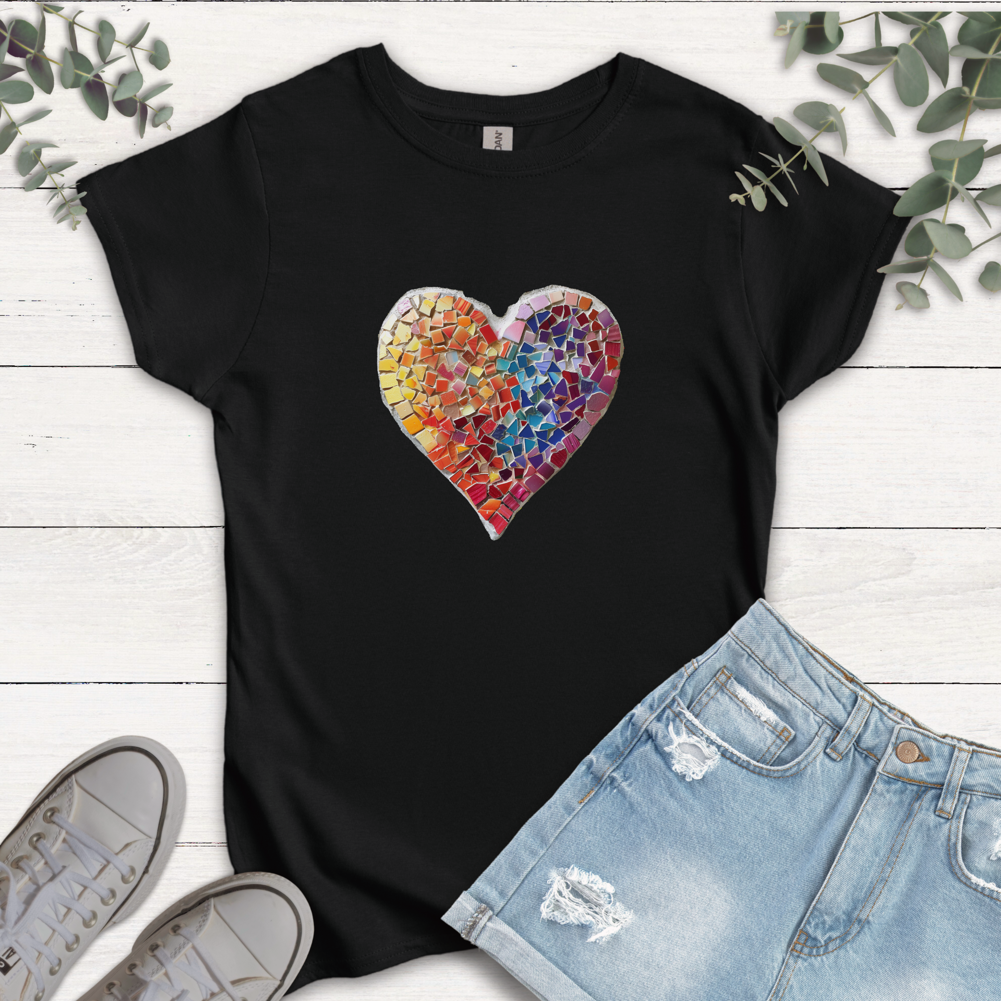 T-shirt Cœur mosaïque