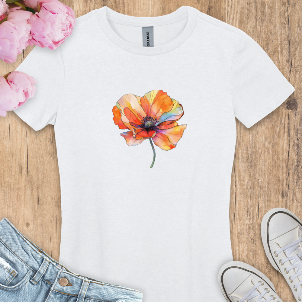 T-shirt Coquelicot