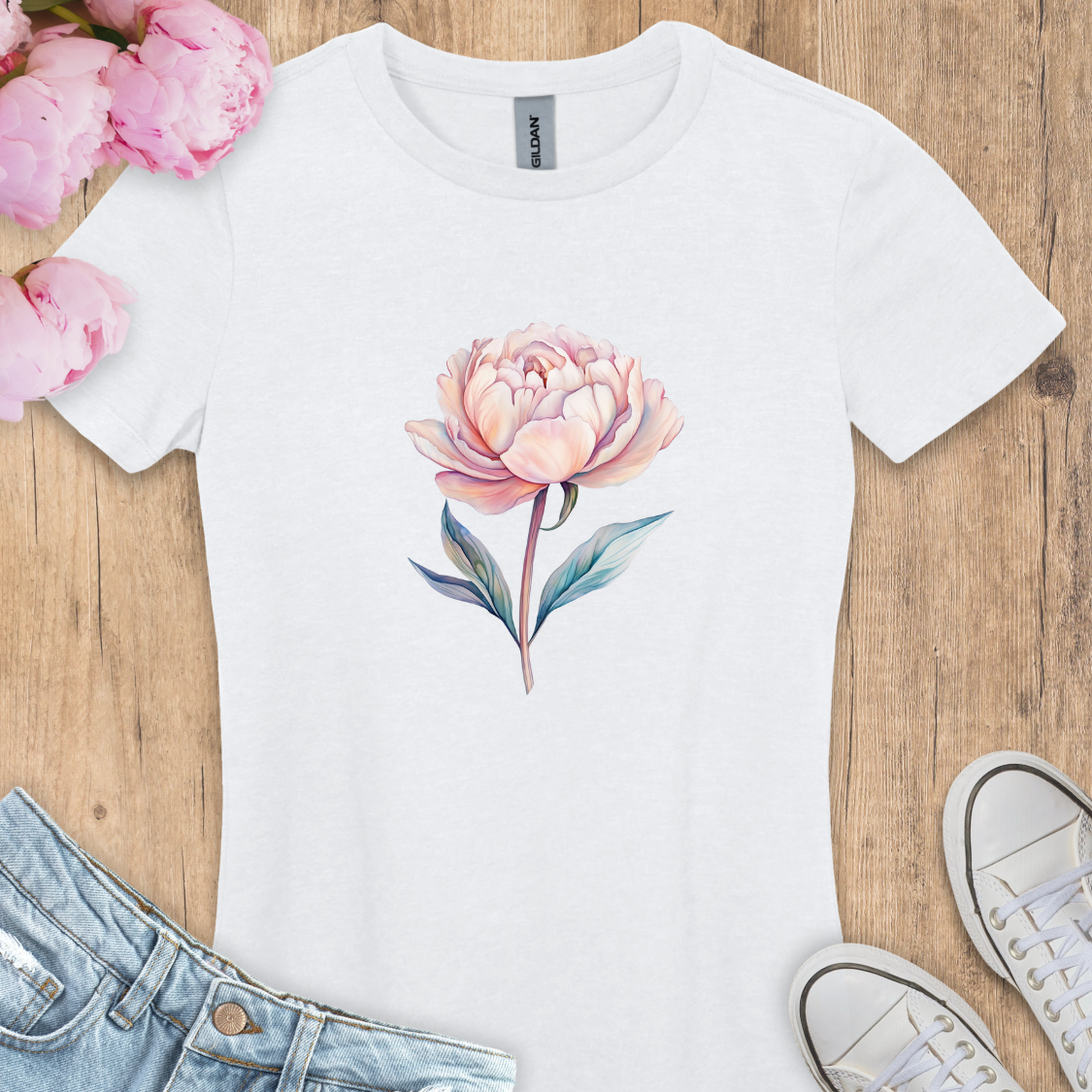 T-shirt Fleur de Pivoine