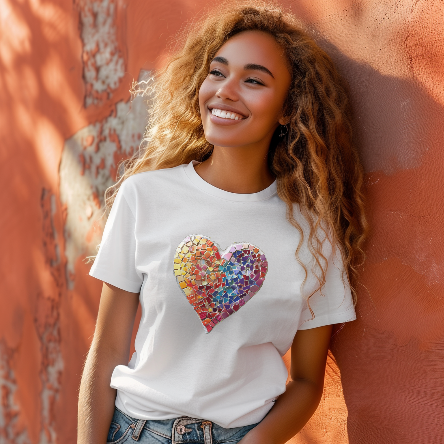 T-shirt Cœur mosaïque