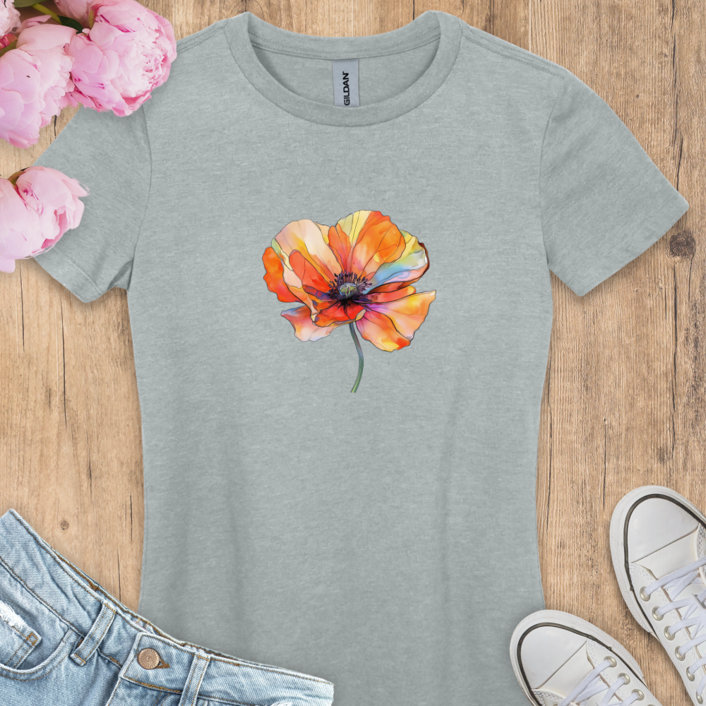 T-shirt Coquelicot