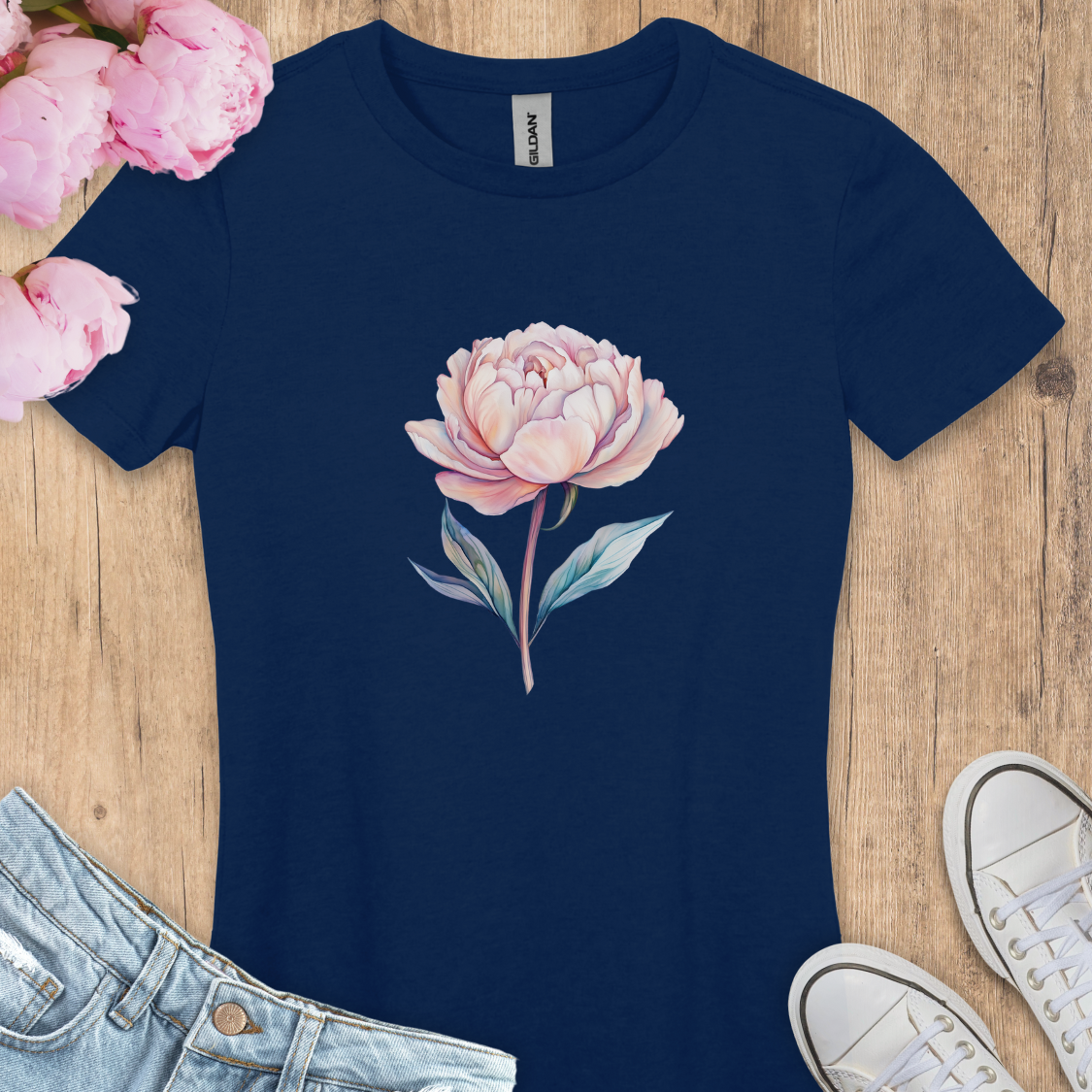 T-shirt Fleur de Pivoine