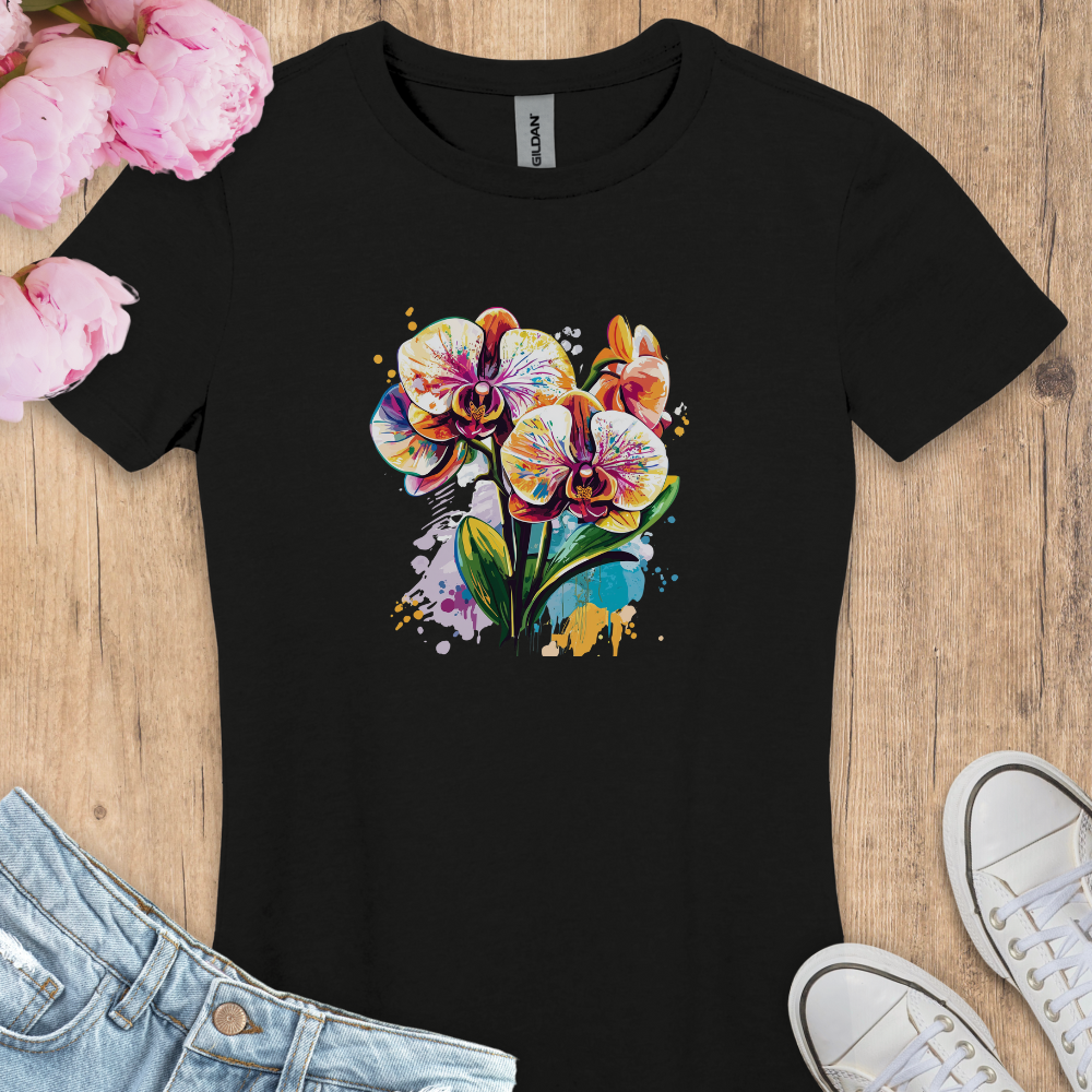 T-shirt Orchidée Graffiti