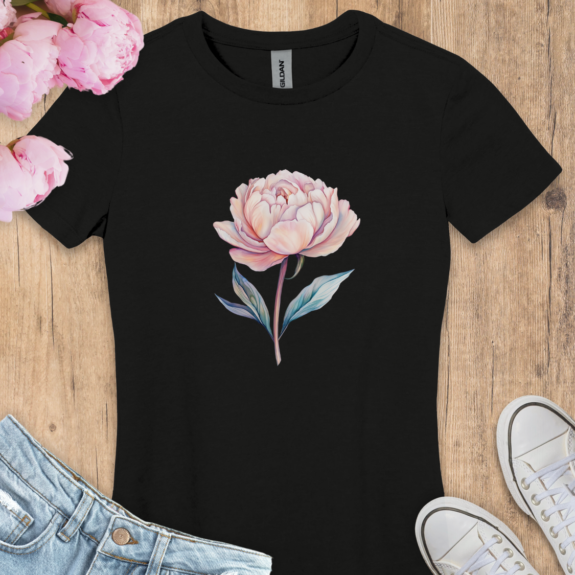 T-shirt Fleur de Pivoine