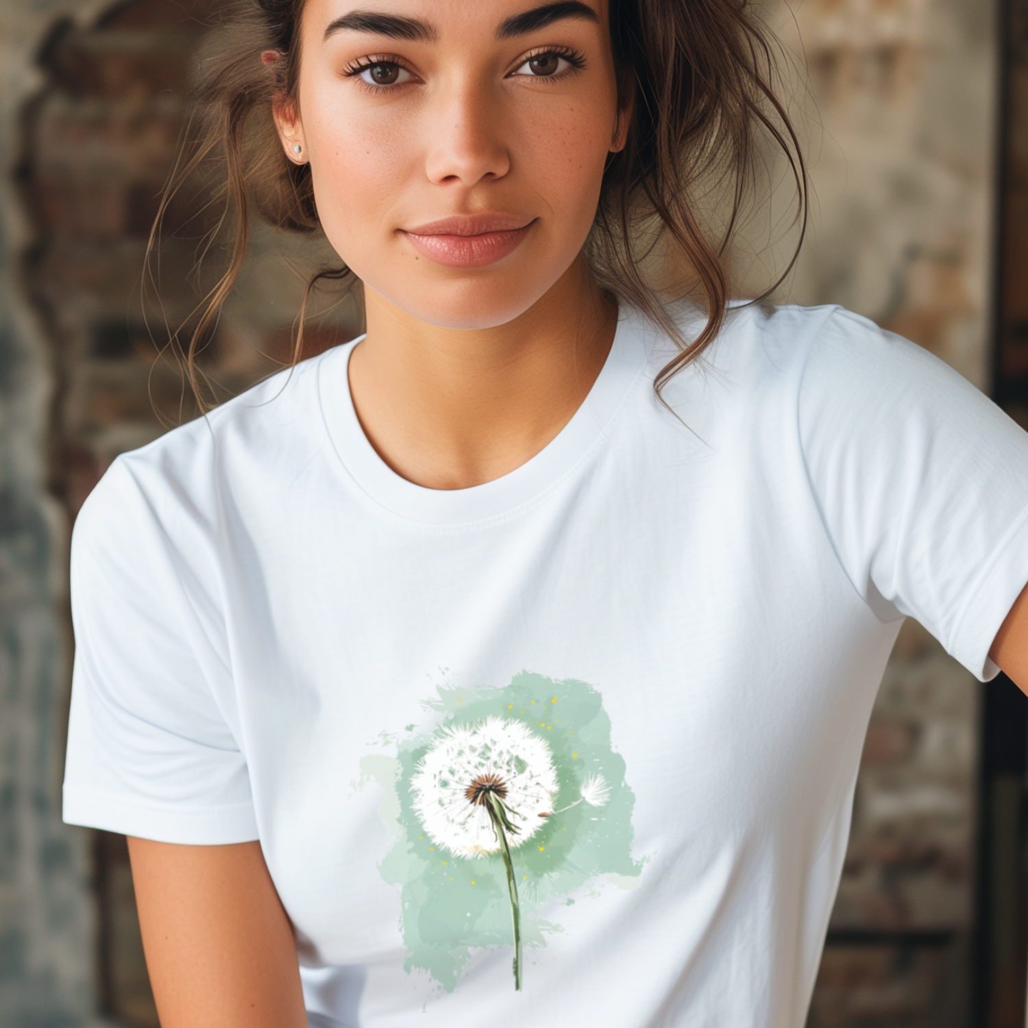 T-shirt Pissenlit vert d'eau