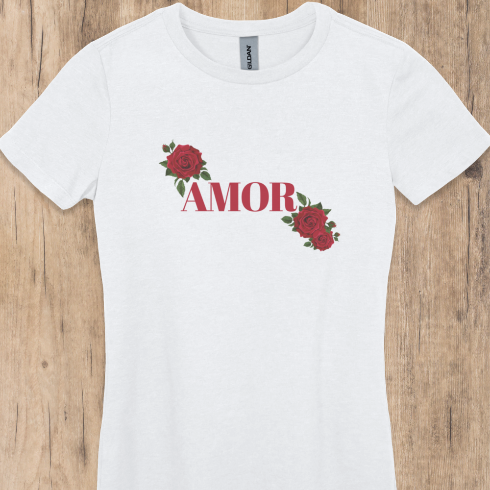 T-shirt Amor Roses Rouges