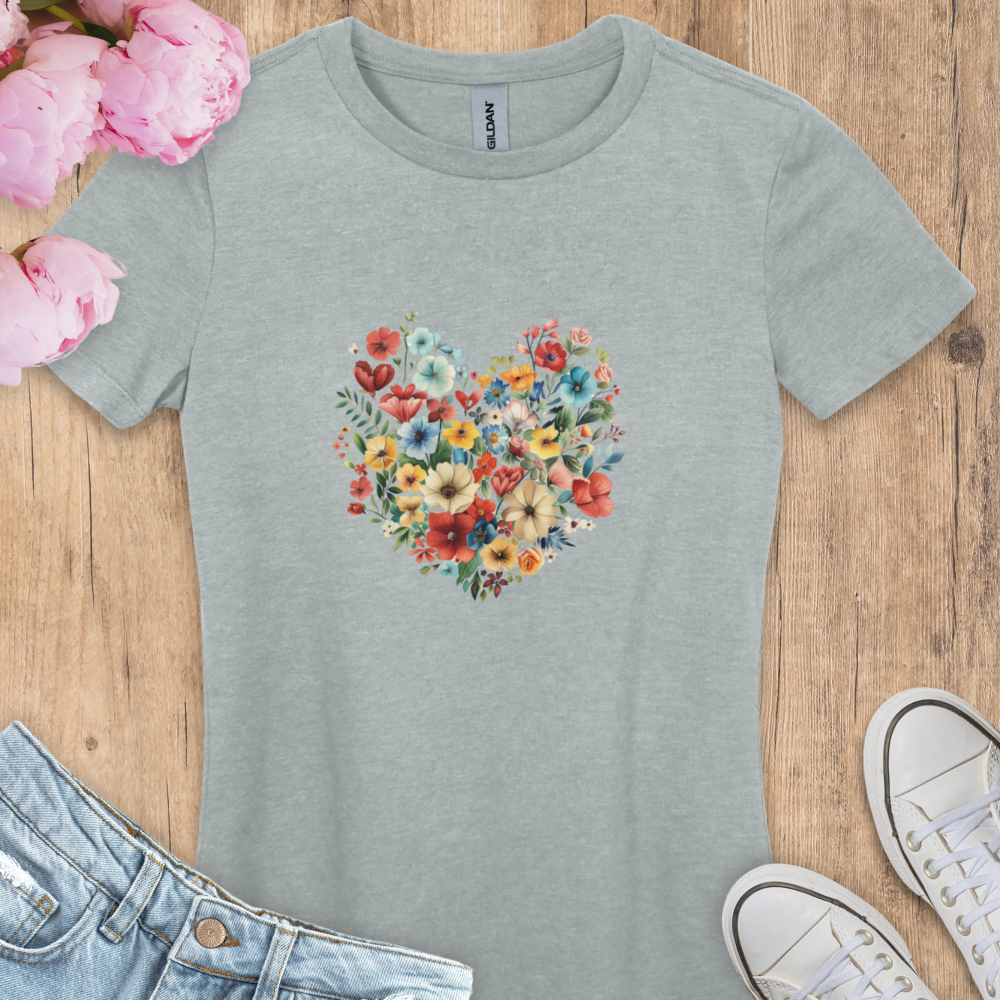 T-shirt Cœur de fleurs
