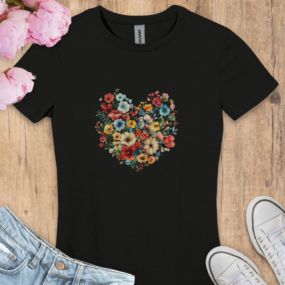 T-shirt Cœur de fleurs