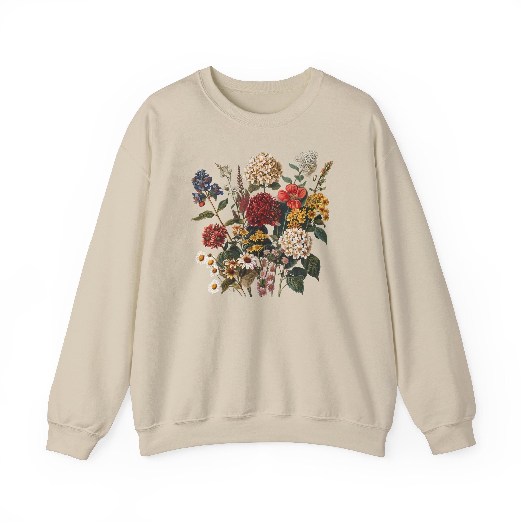 Sweat Fleurs Sauvages Rétro