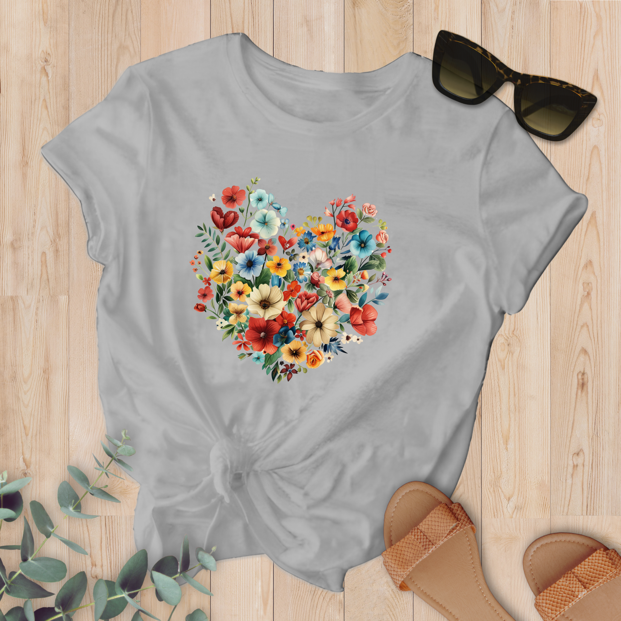 T-shirt Cœur de fleurs