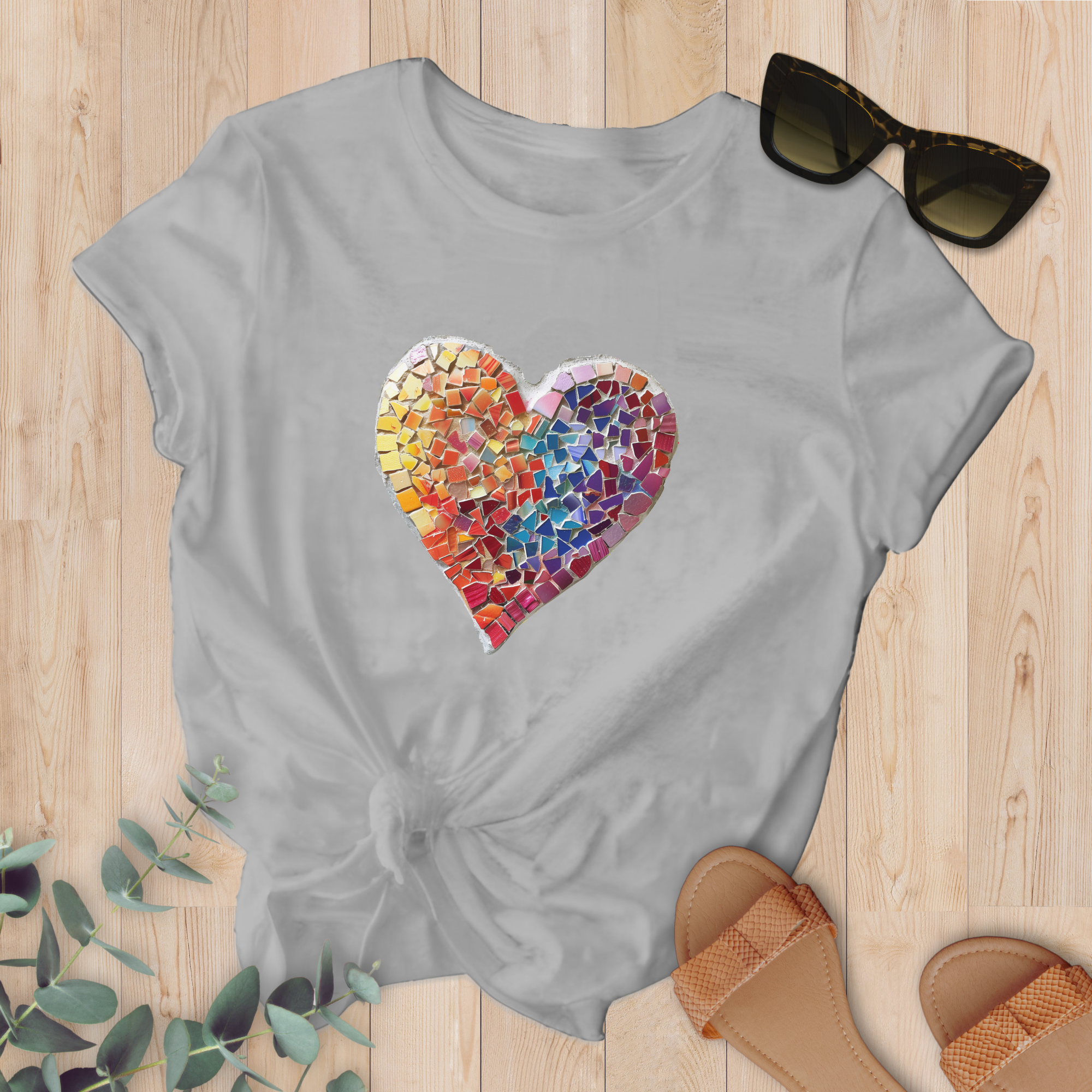 T-shirt Cœur mosaïque