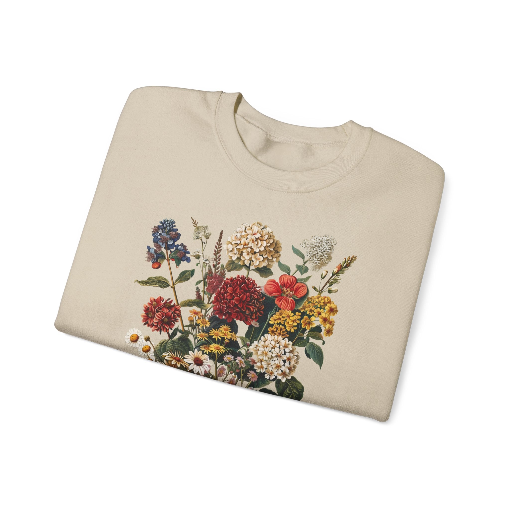 Sweat Fleurs Sauvages Rétro