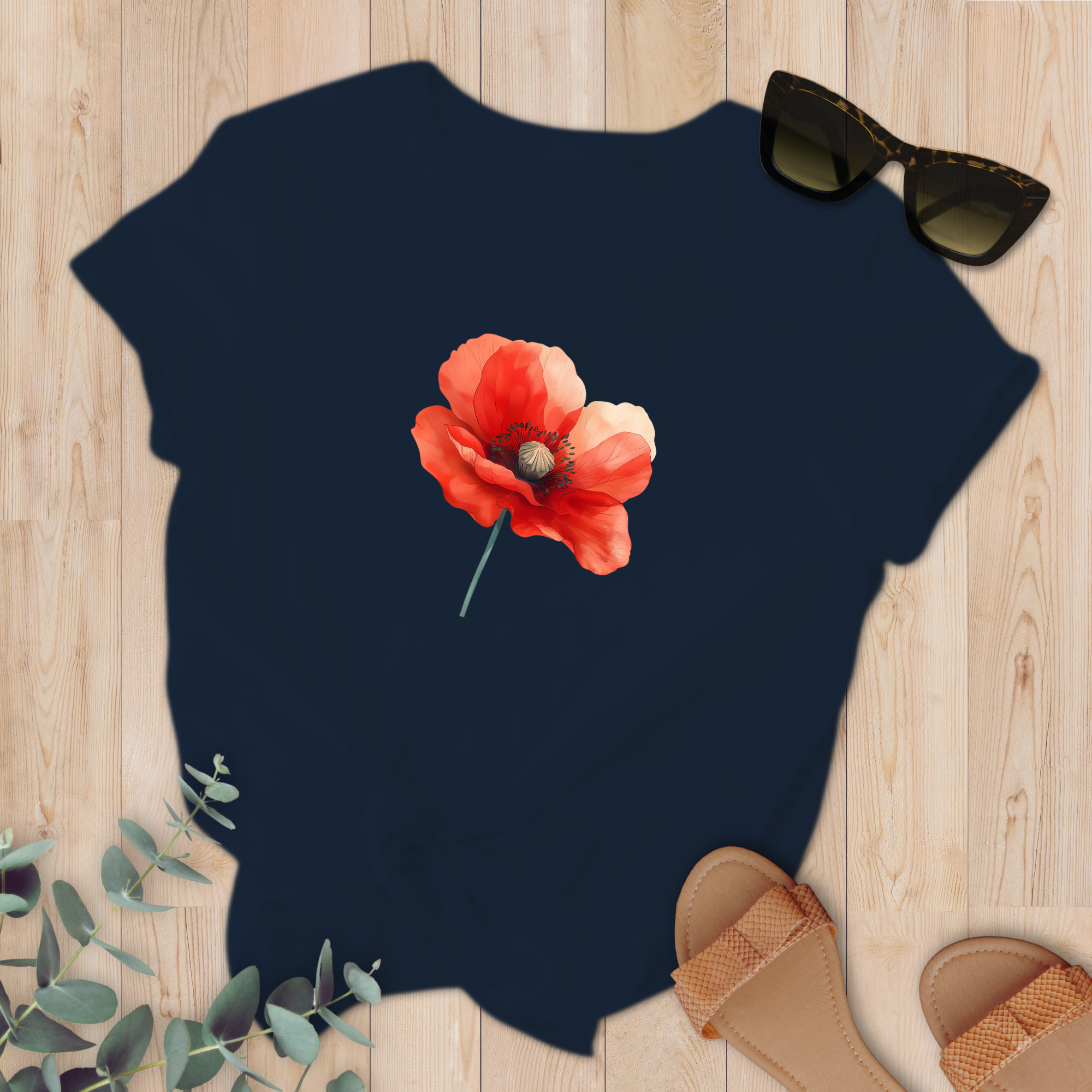 T-shirt Coquelicot