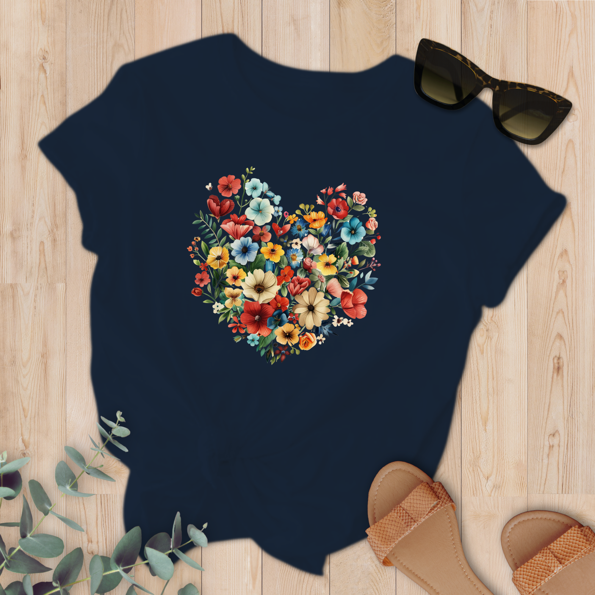 T-shirt Cœur de fleurs