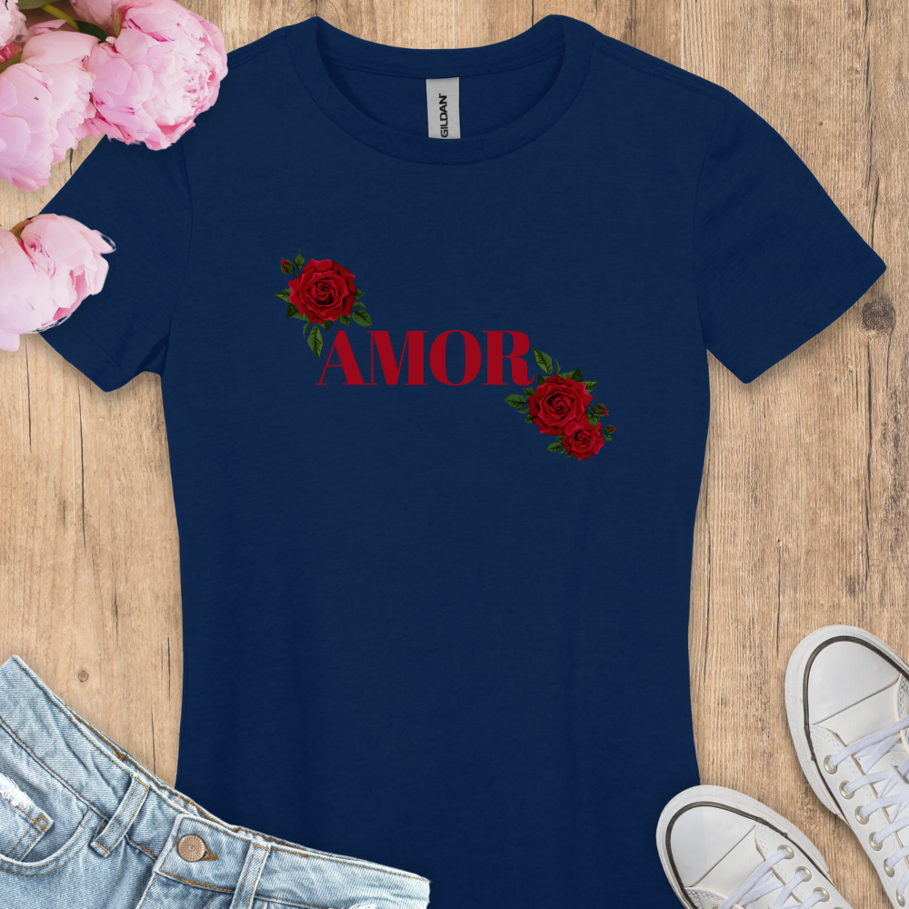 T-shirt Amor Roses Rouges