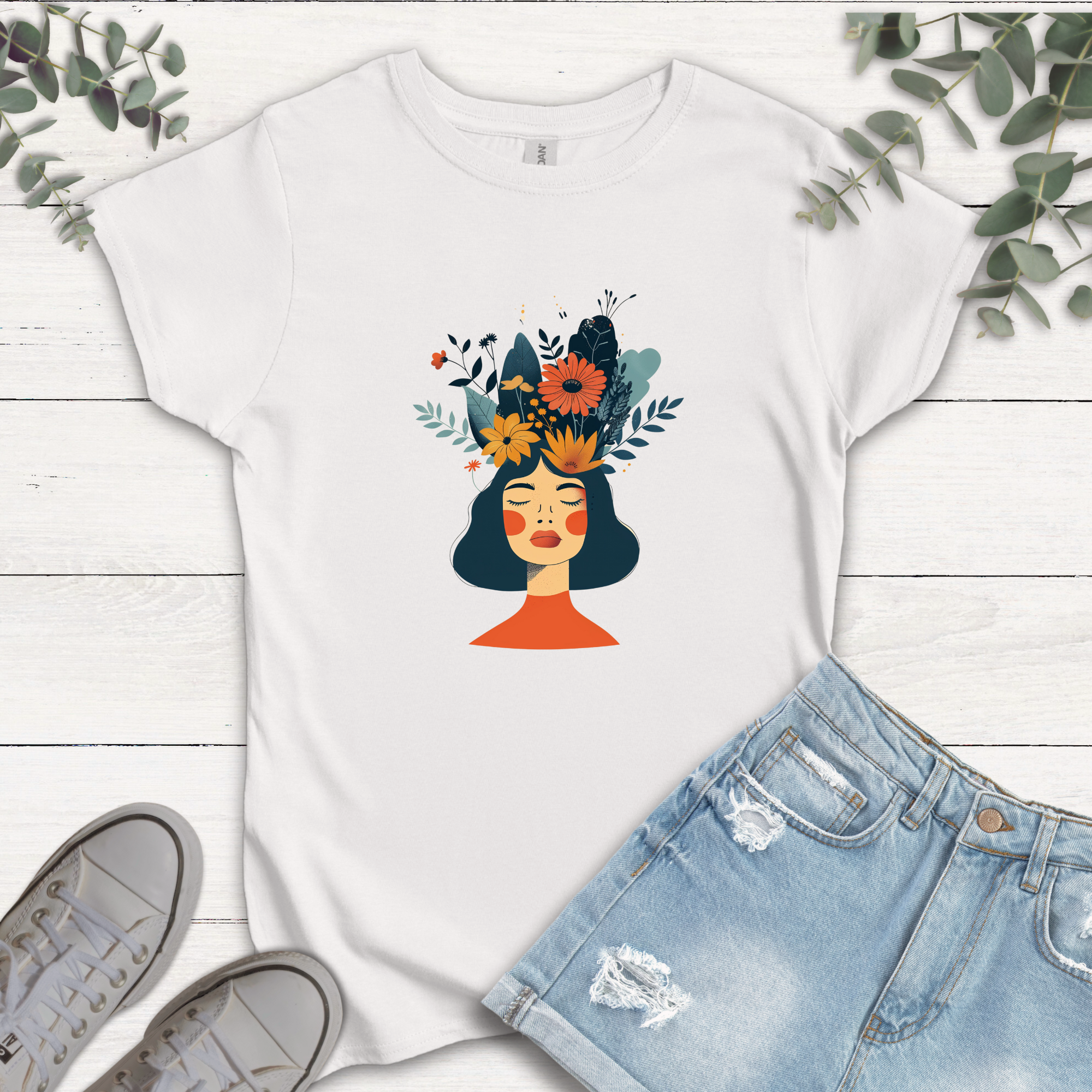 T-shirt Fleurs dans les pensées