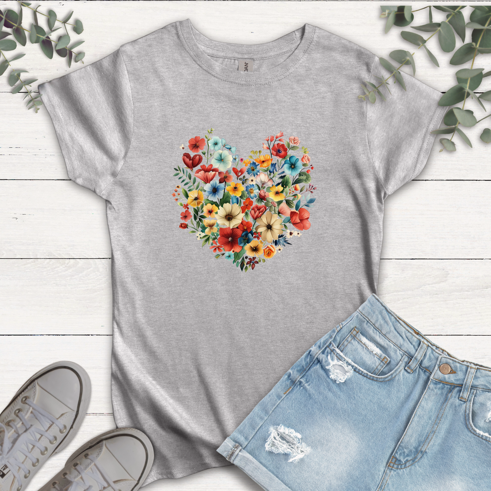 T-shirt Cœur de fleurs